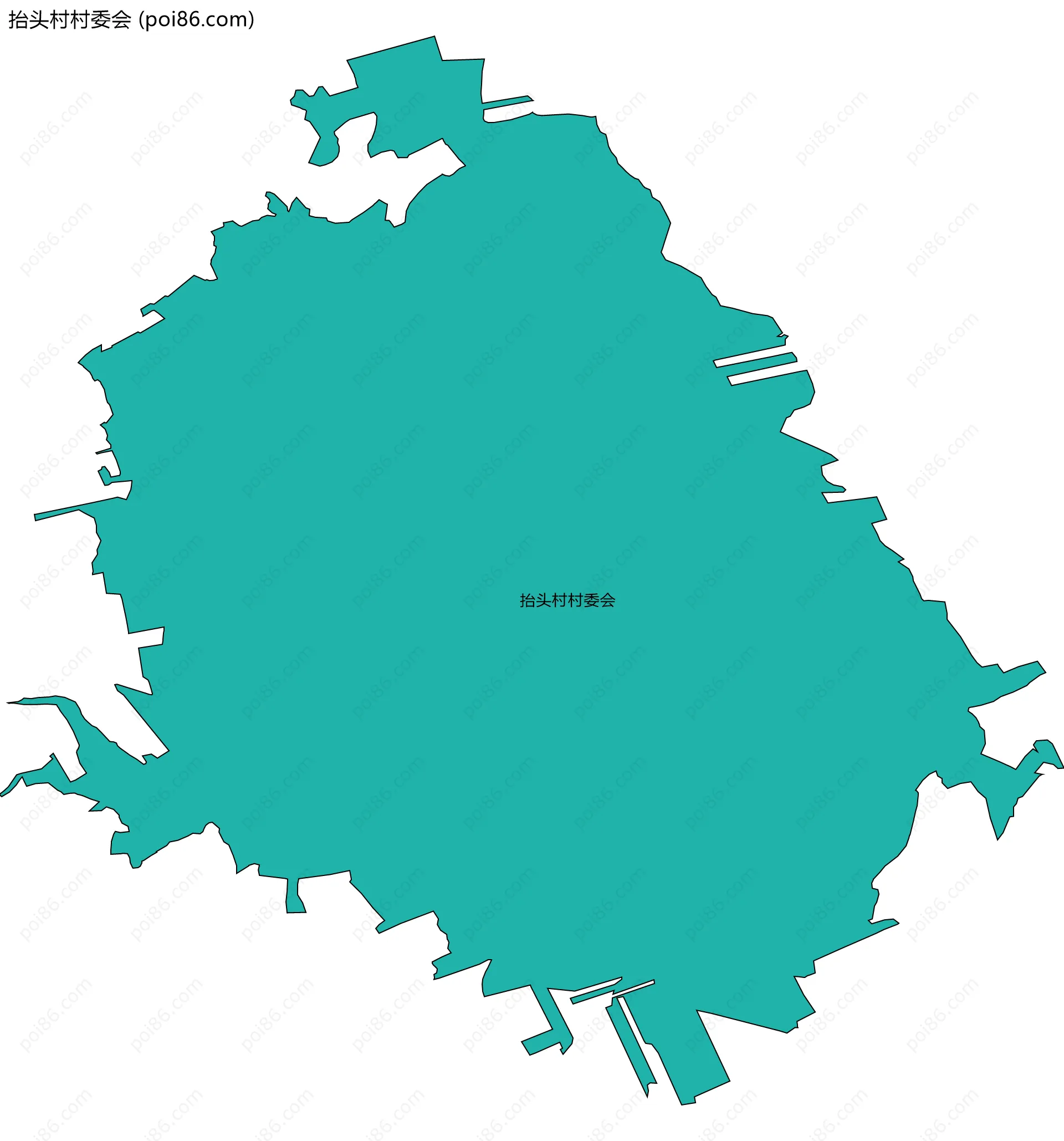 抬头村村委会边界地图
