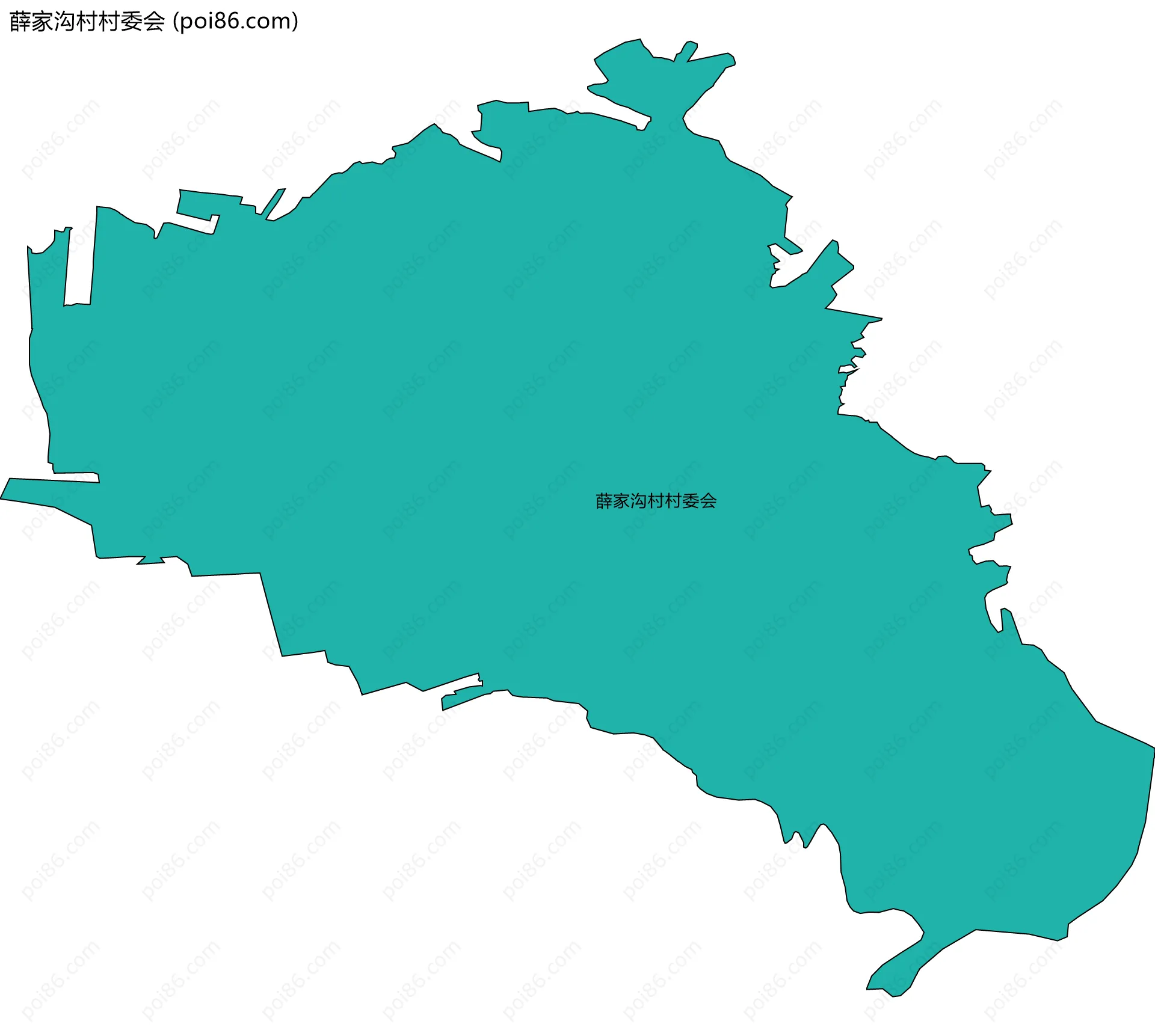 薛家沟村村委会边界地图