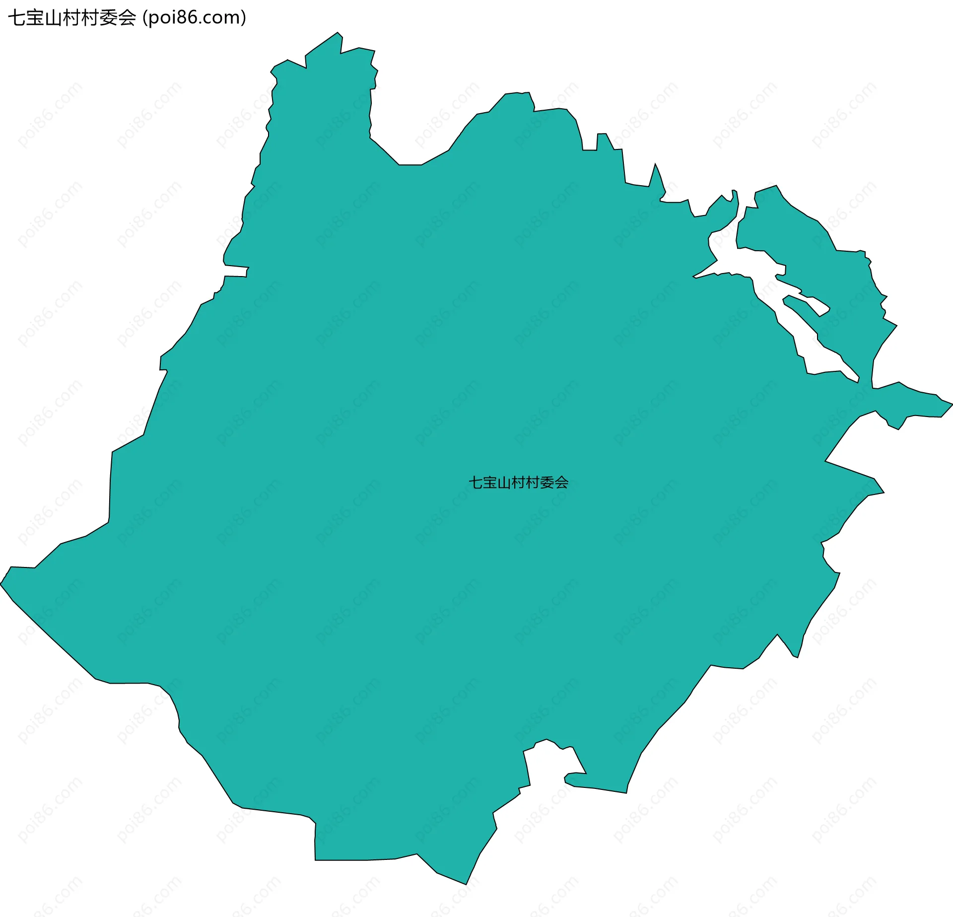 七宝山村村委会边界地图