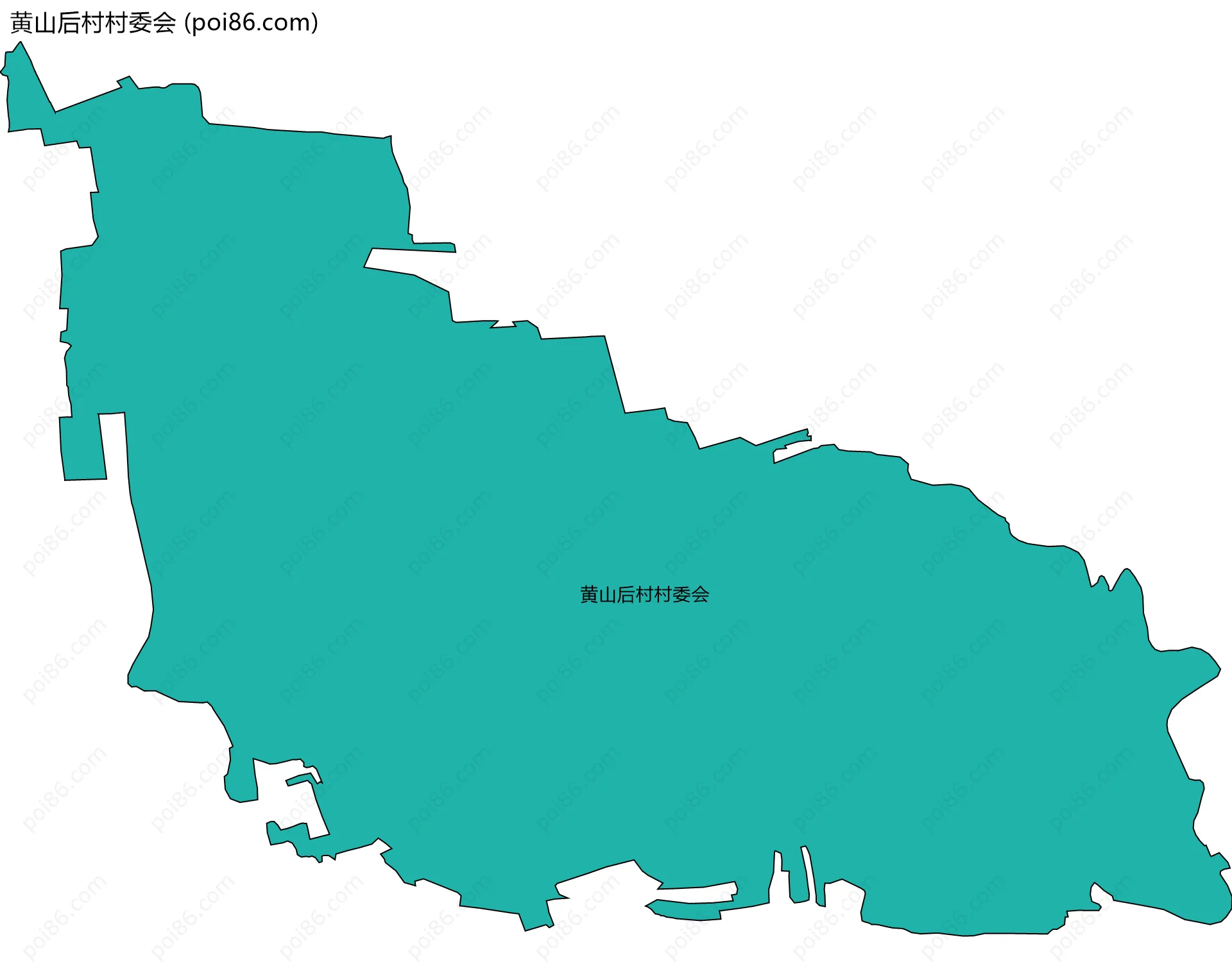 黄山后村村委会边界地图