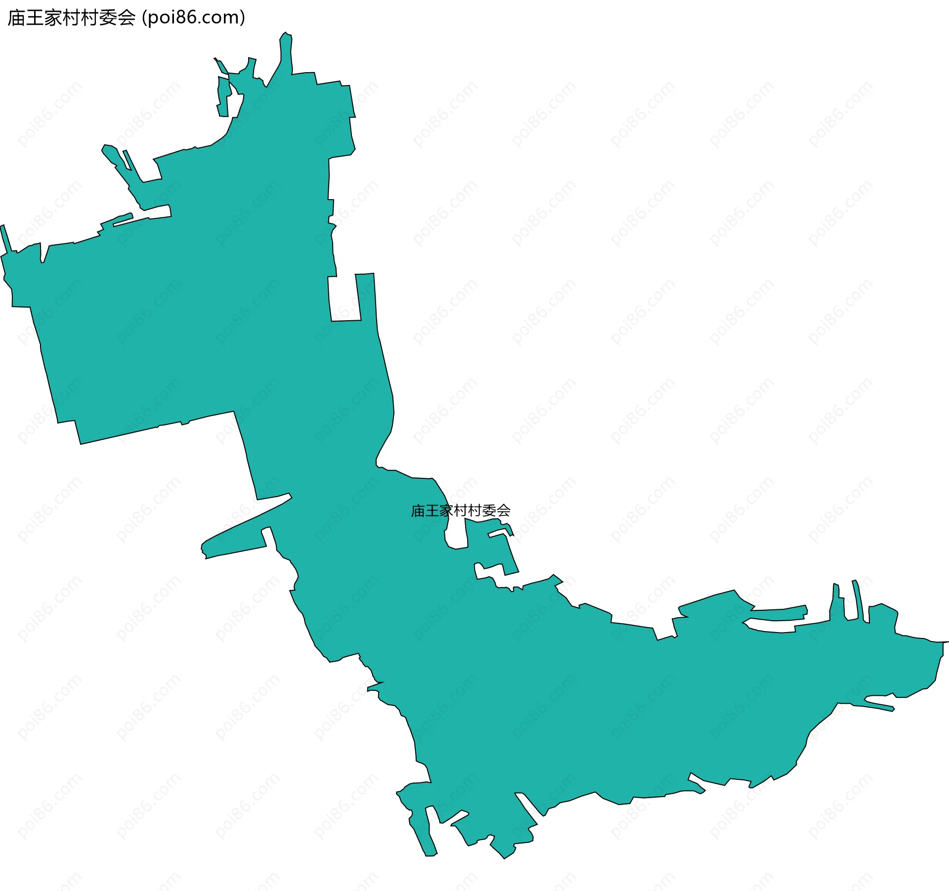 庙王家村村委会边界地图