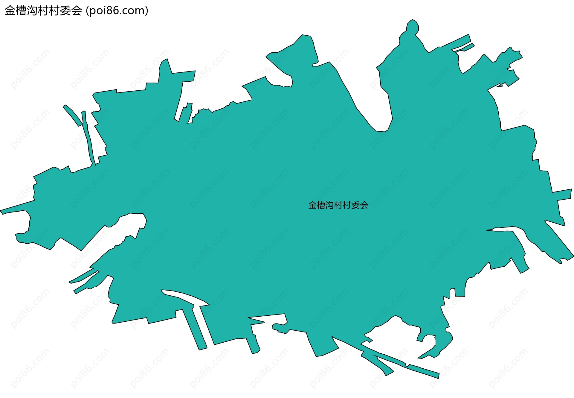 金槽沟村村委会边界地图