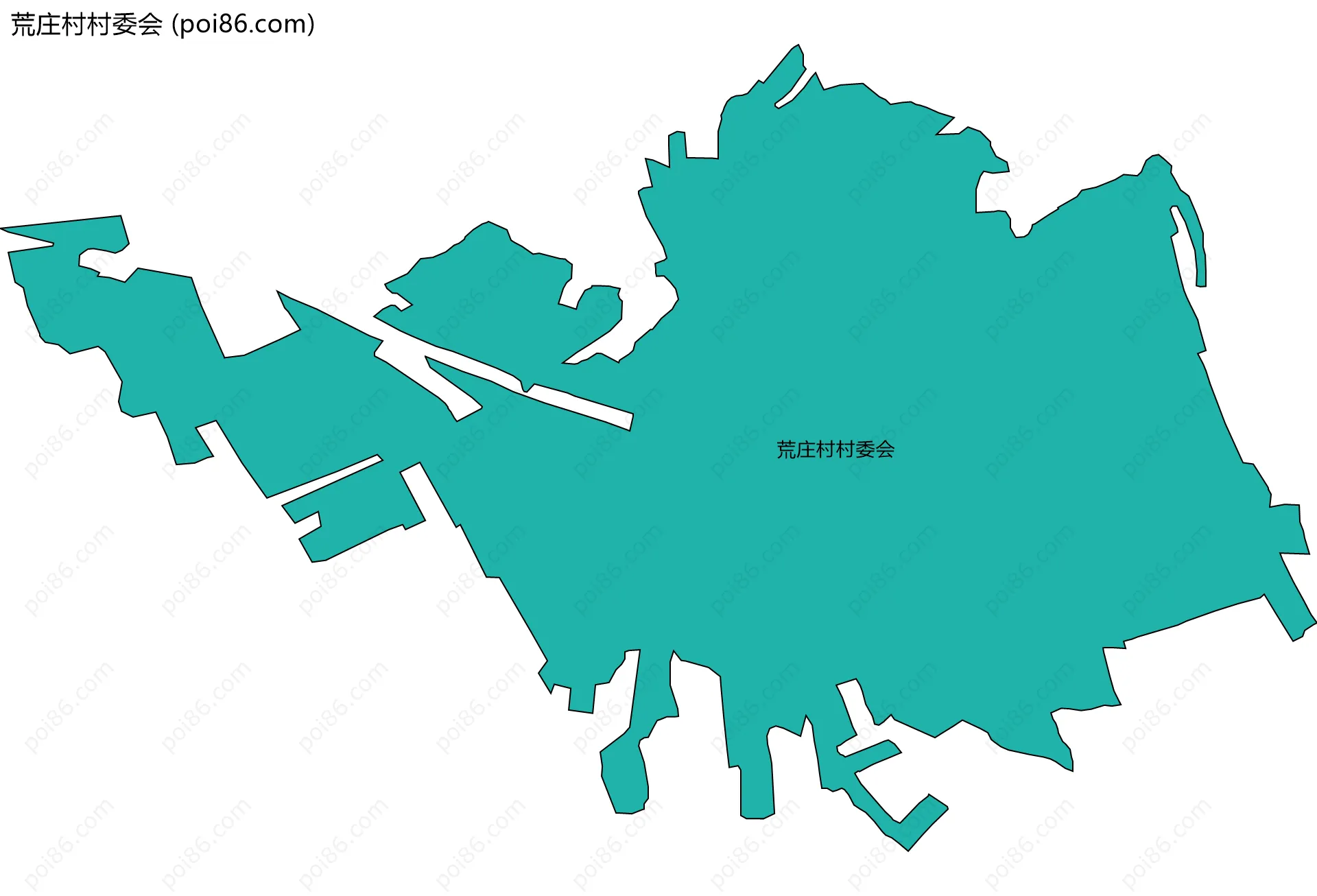荒庄村村委会边界地图