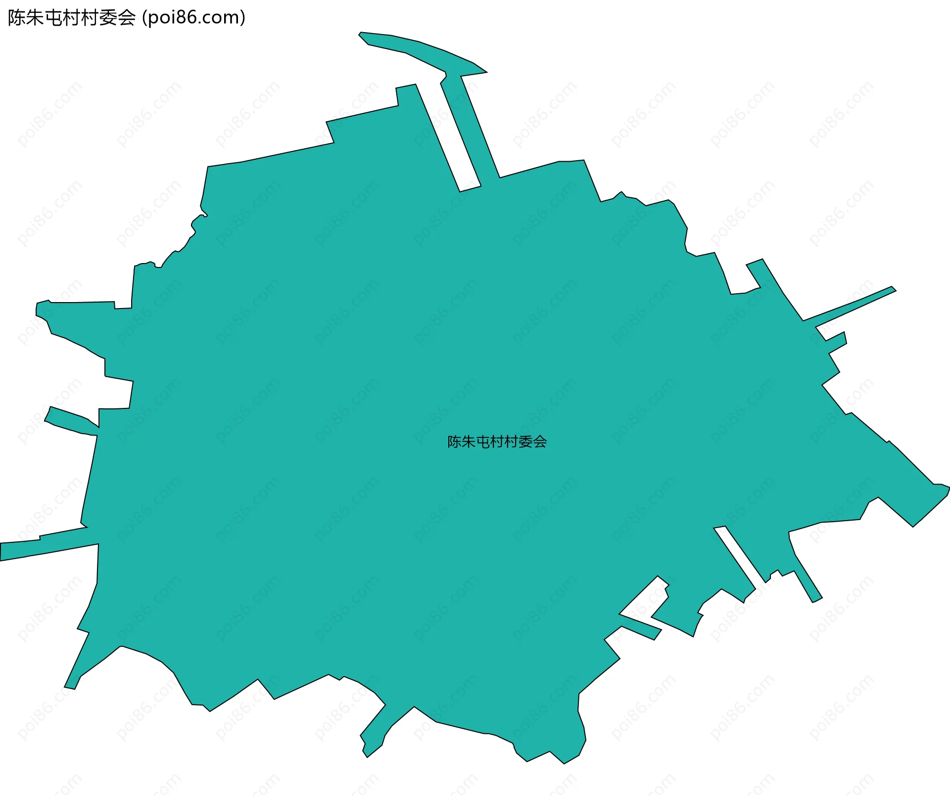 陈朱屯村村委会边界地图