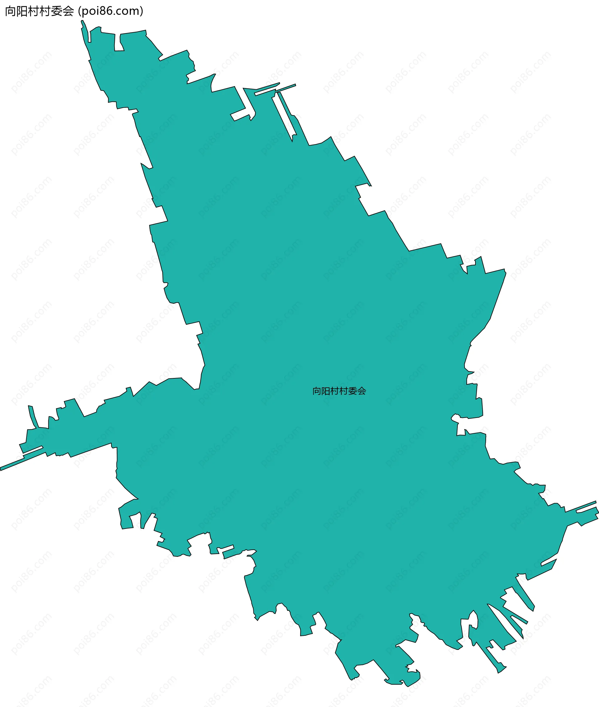 向阳村村委会边界地图