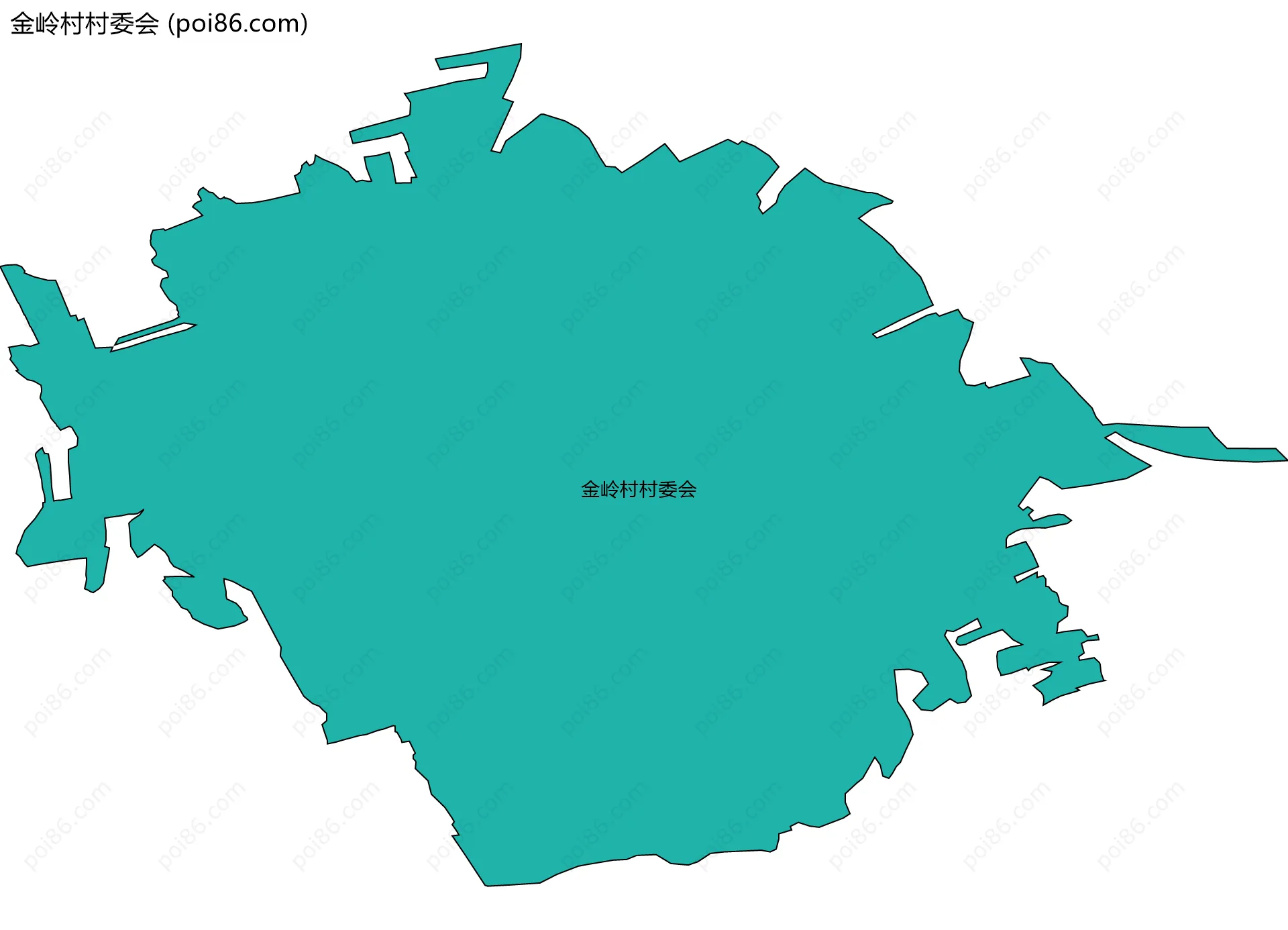 金岭村村委会边界地图