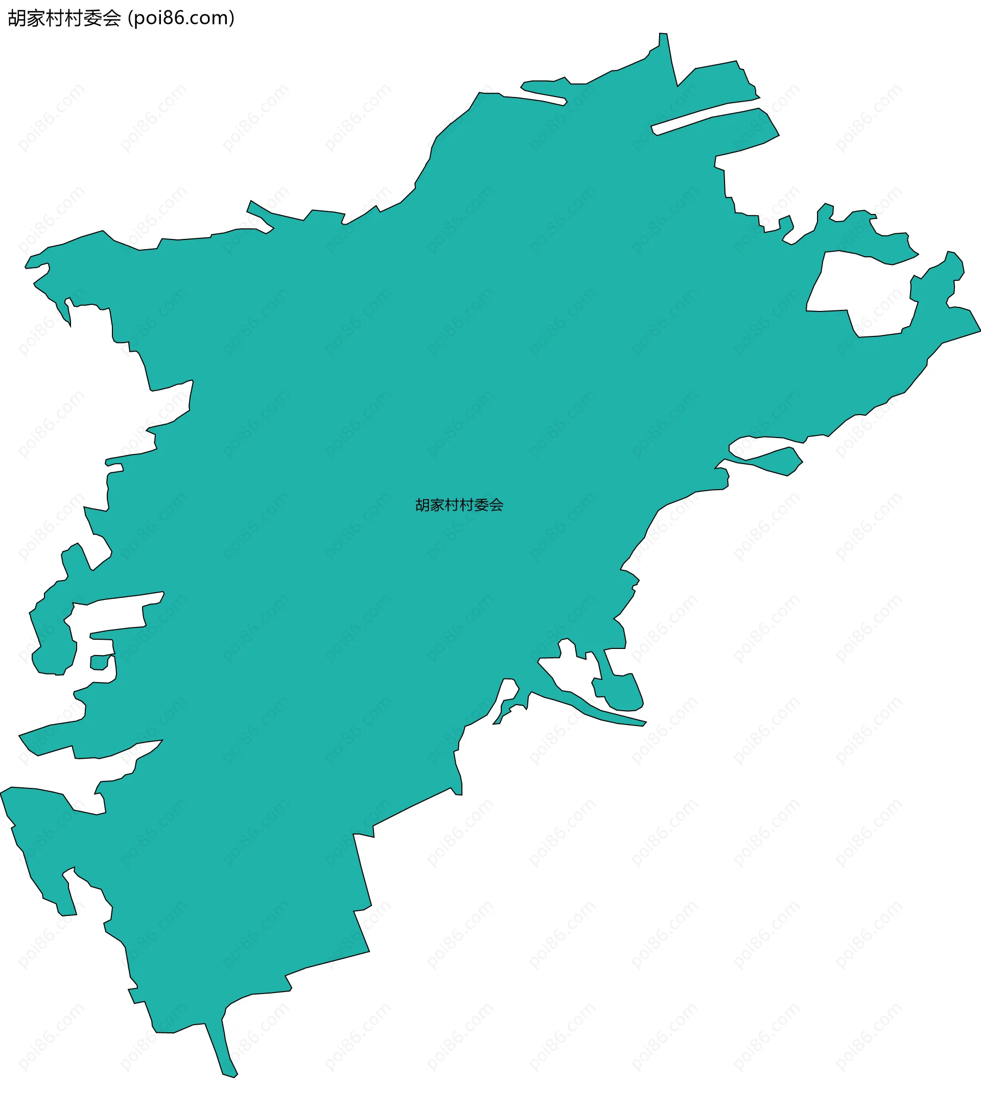 胡家村村委会边界地图