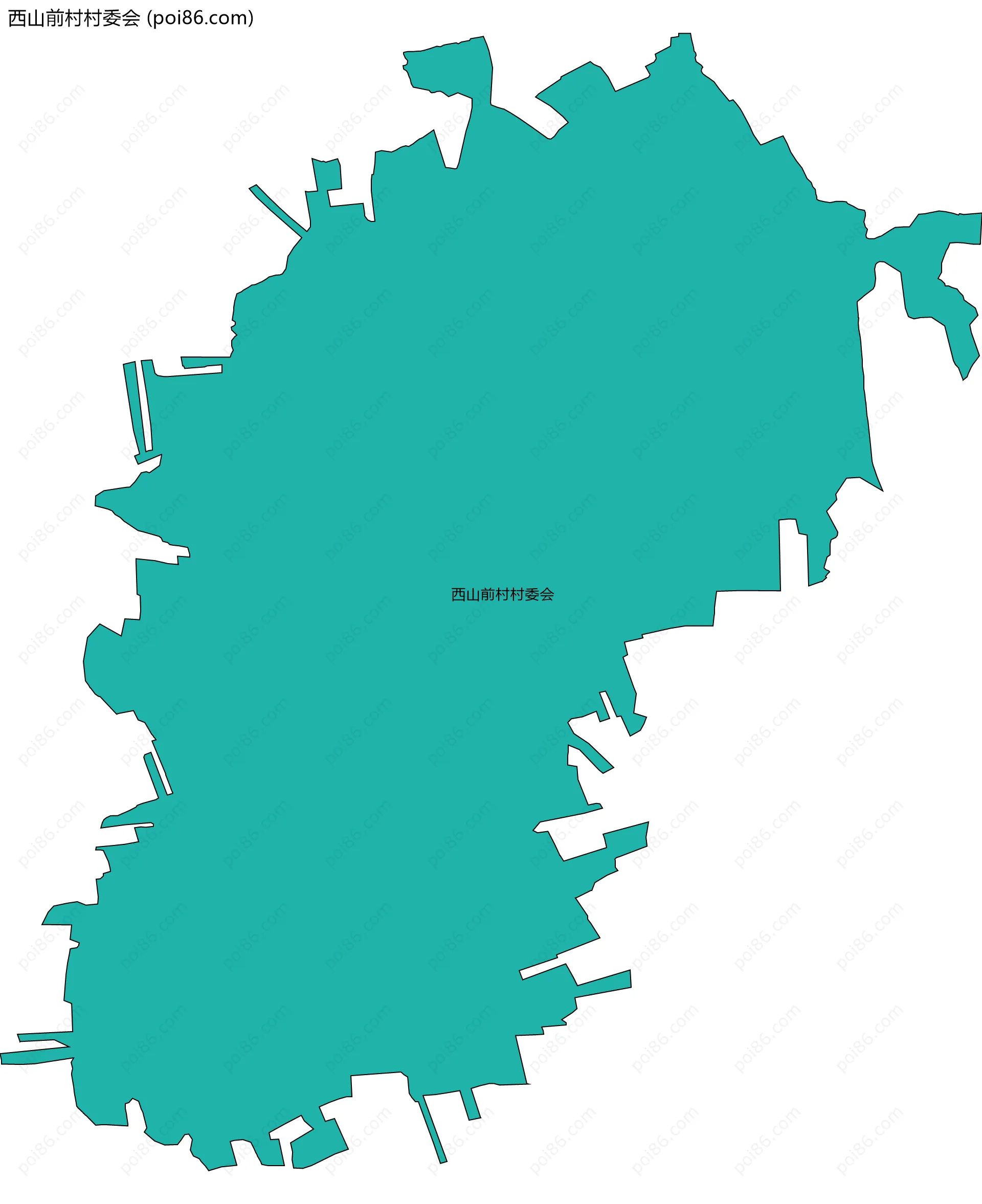 西山前村村委会边界地图