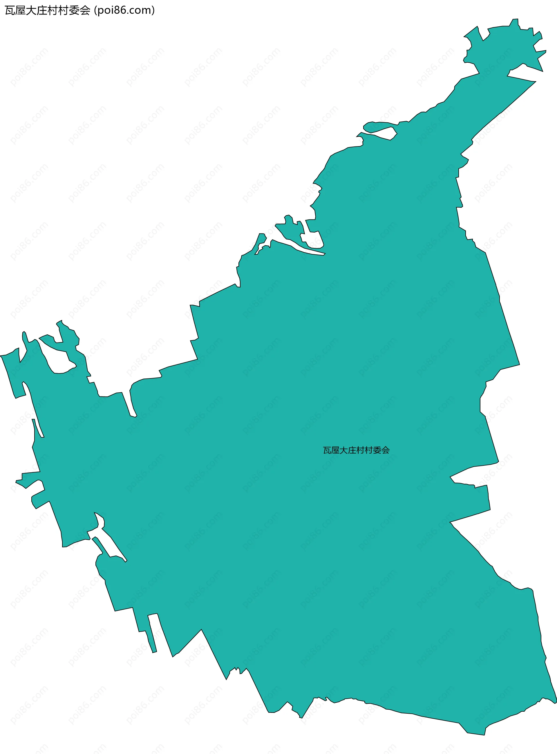 瓦屋大庄村村委会边界地图