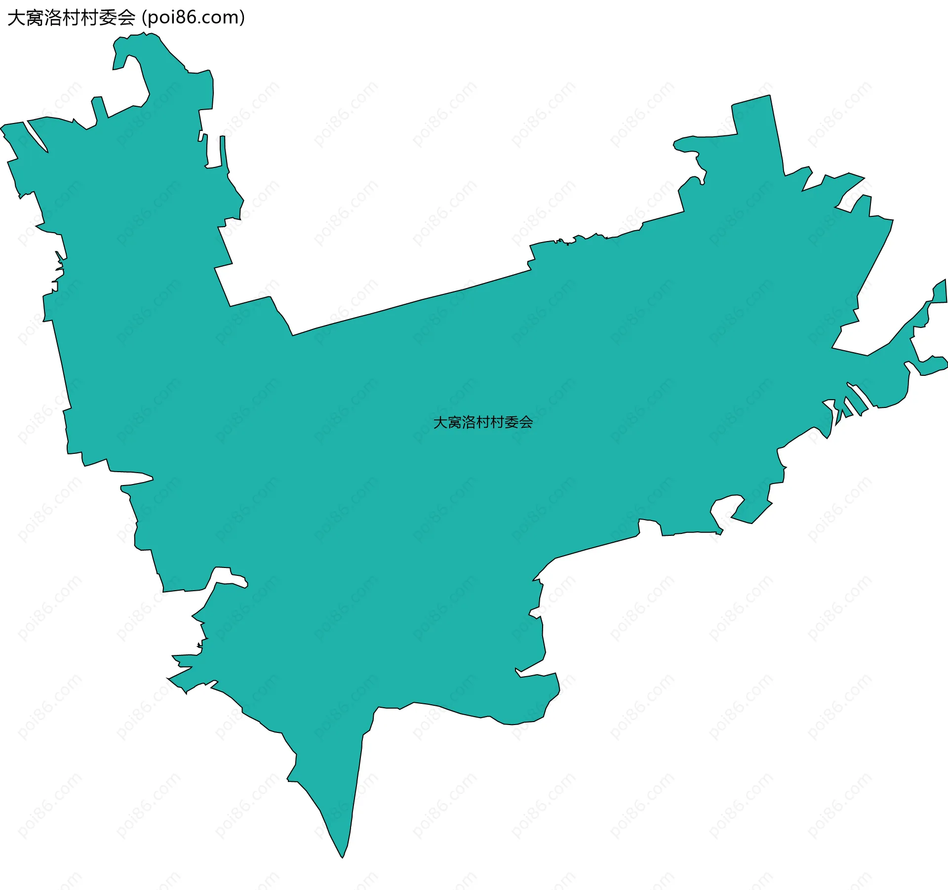 大窝洛村村委会边界地图