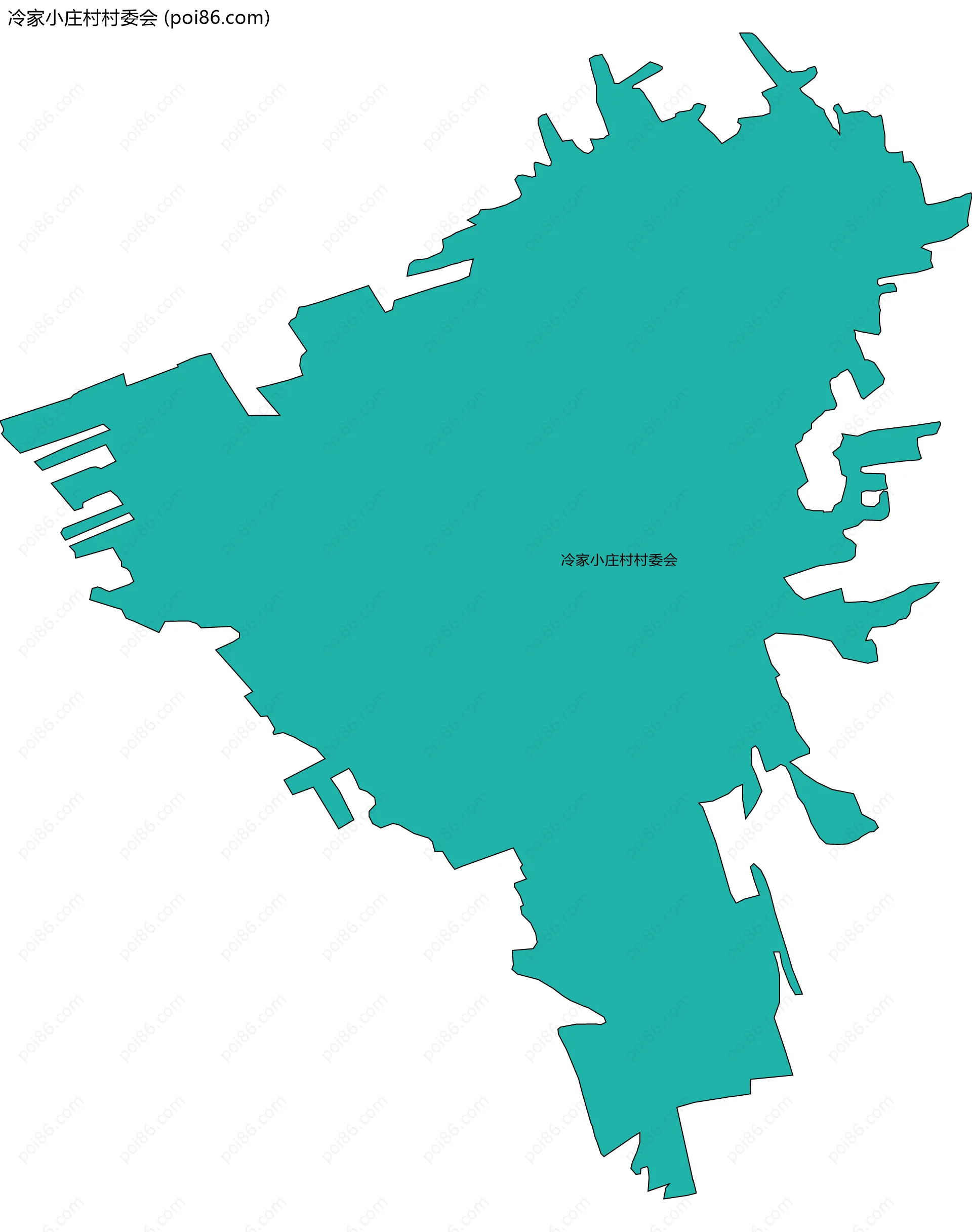 冷家小庄村村委会边界地图