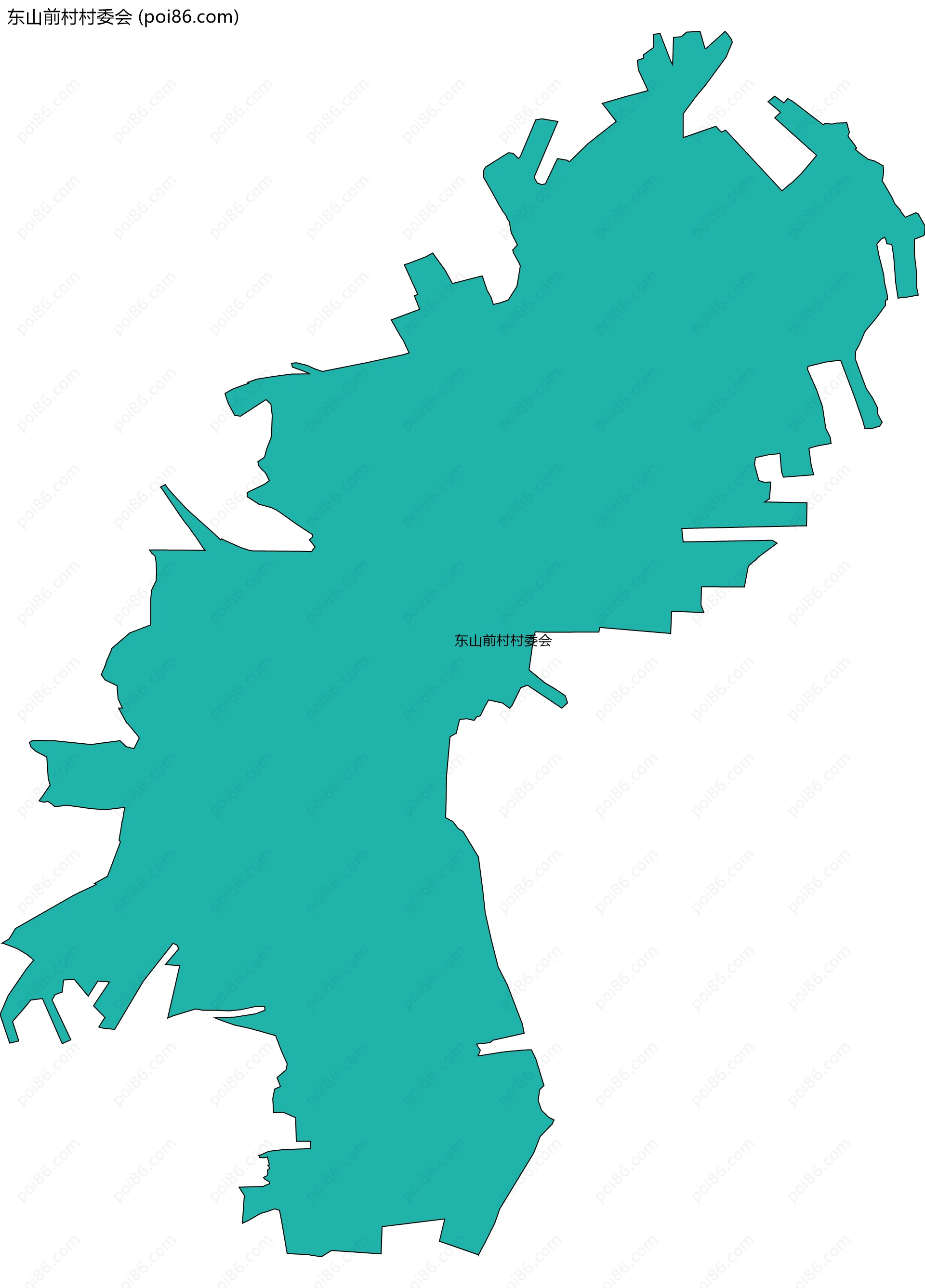 东山前村村委会边界地图