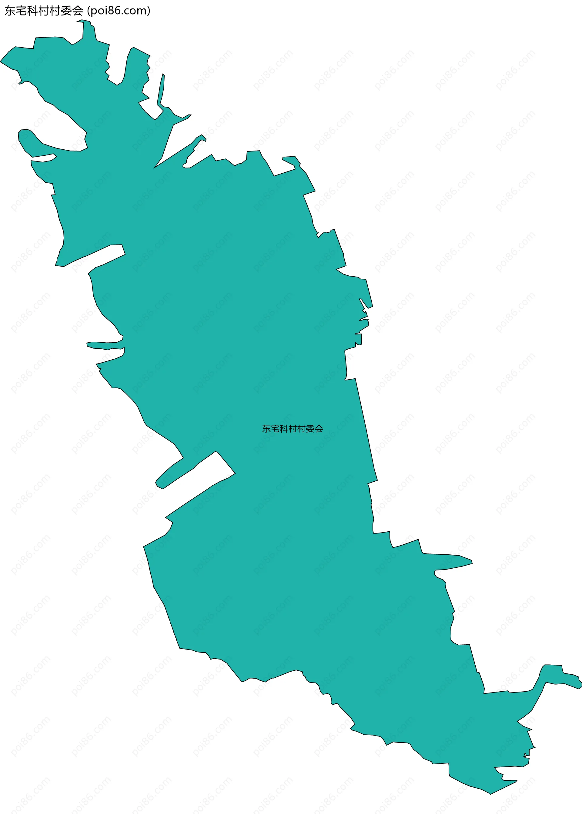 东宅科村村委会边界地图