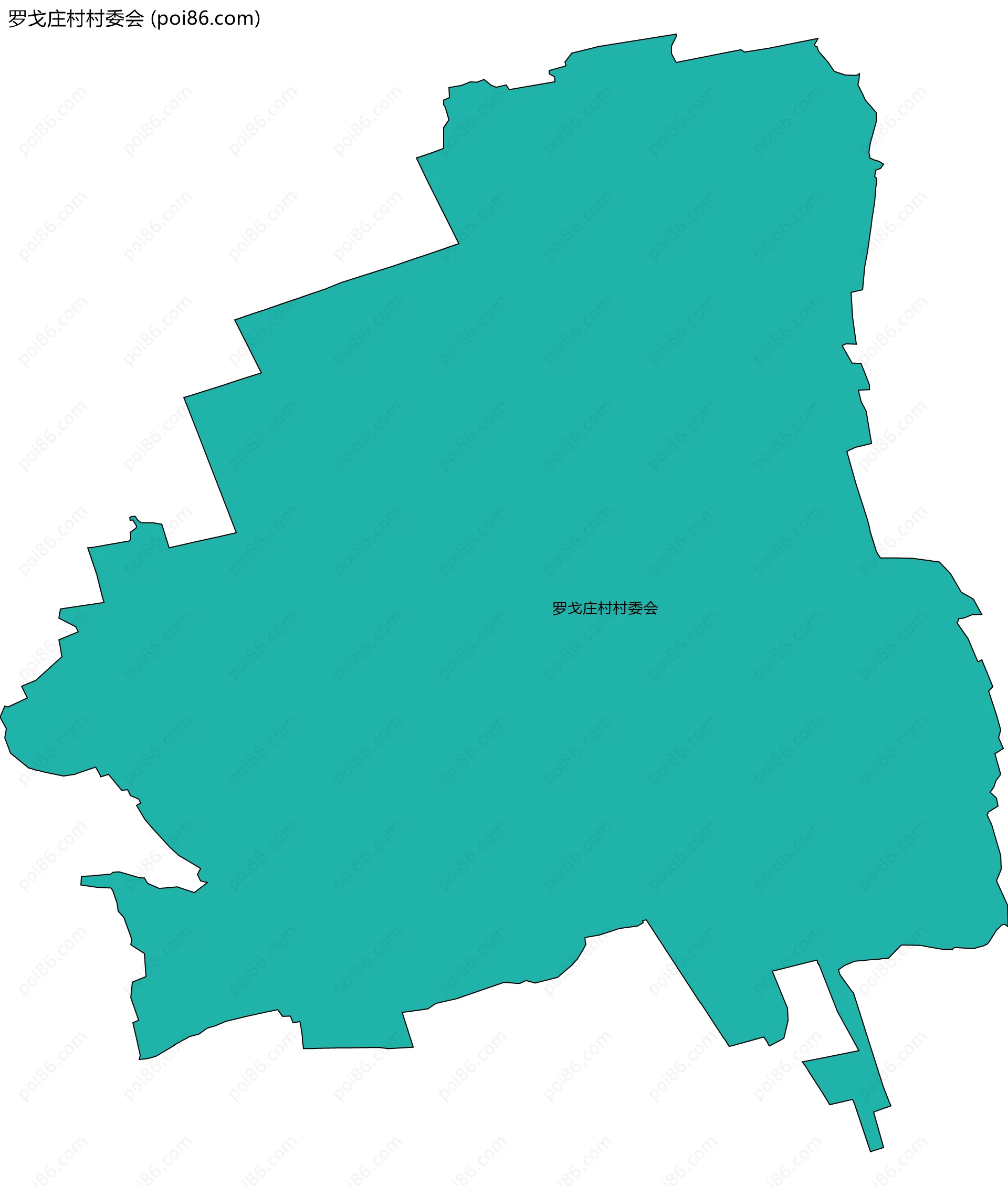 罗戈庄村村委会边界地图