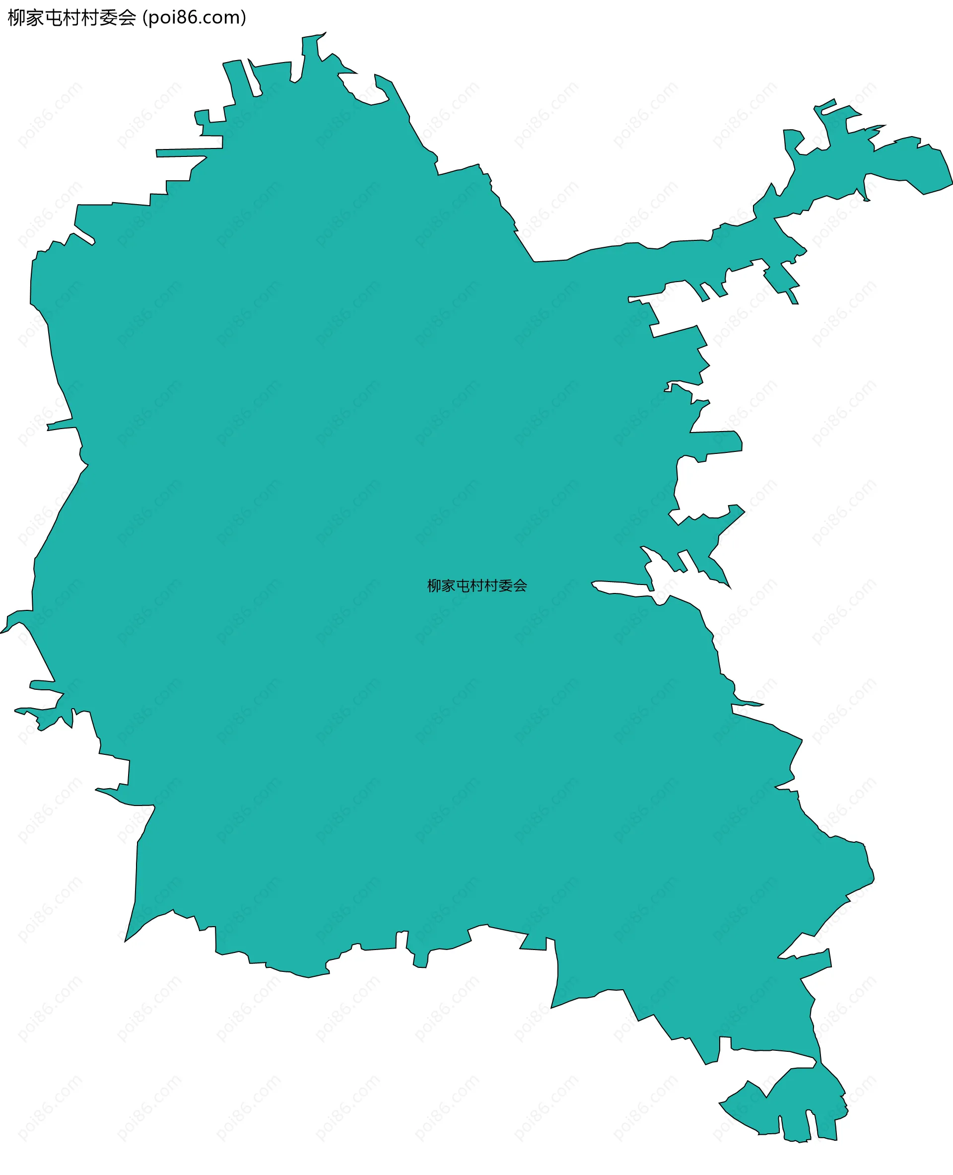 柳家屯村村委会边界地图