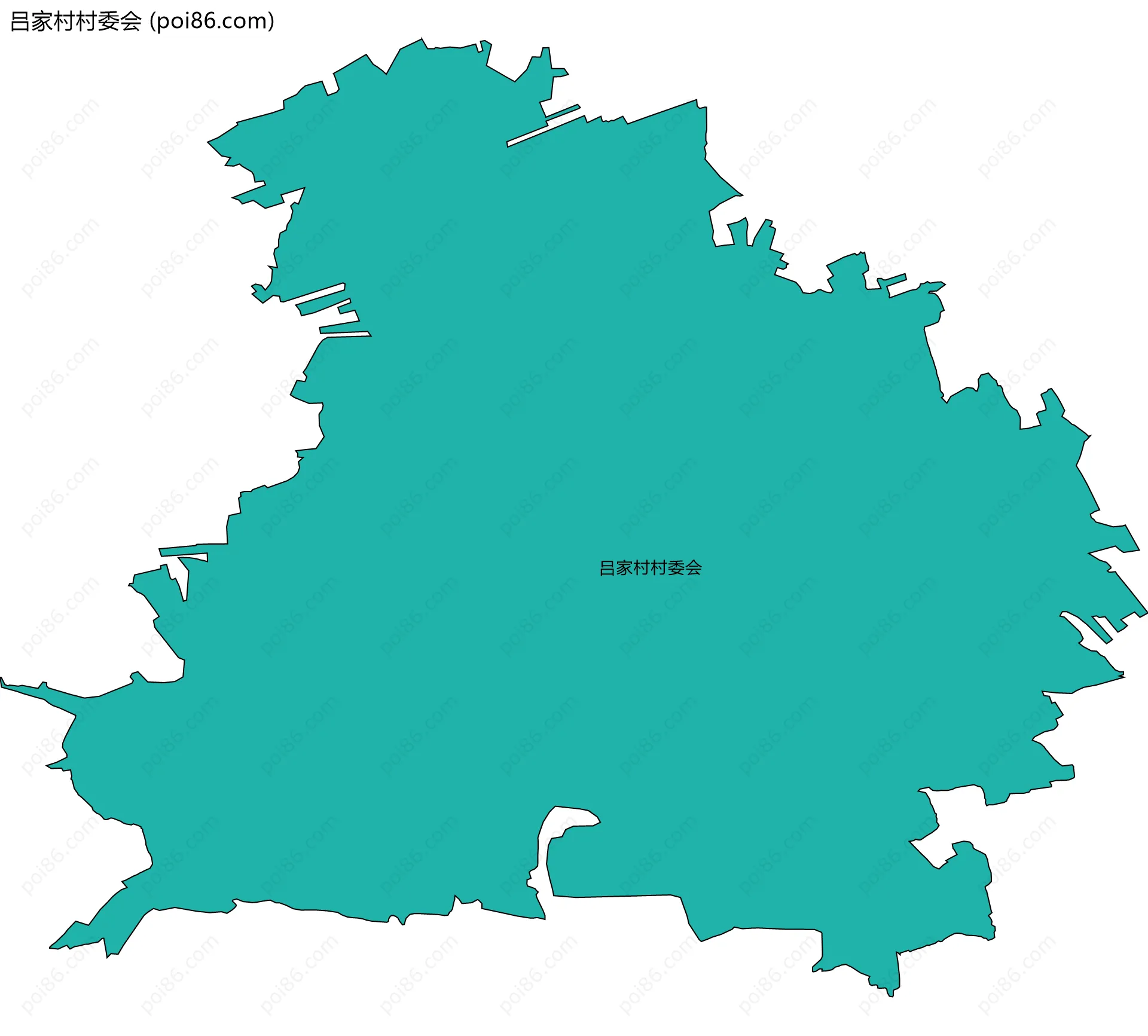 吕家村村委会边界地图