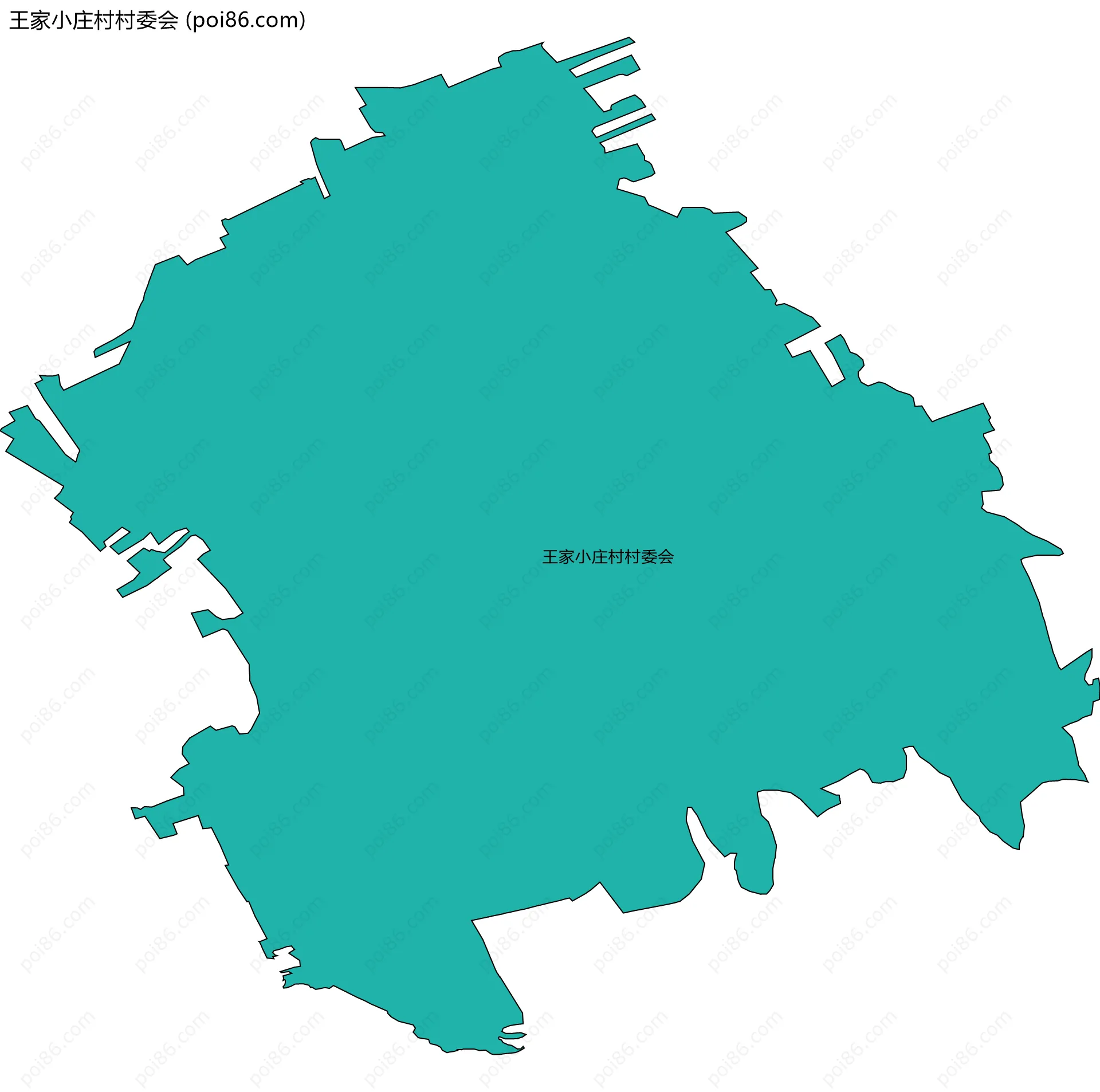 王家小庄村村委会边界地图