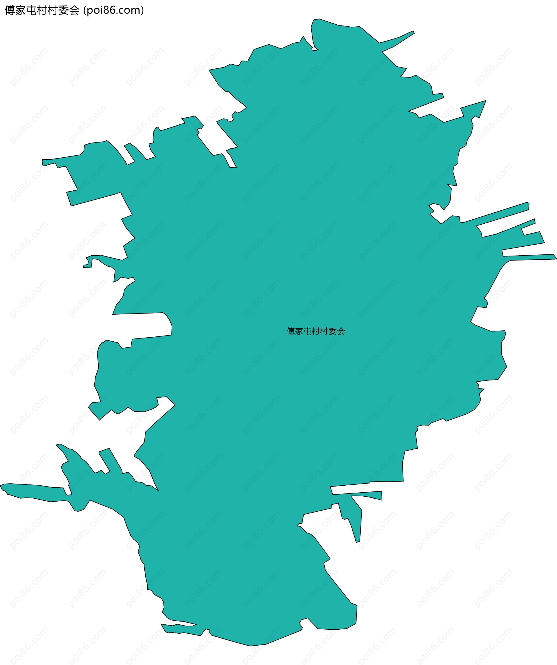 傅家屯村村委会边界地图