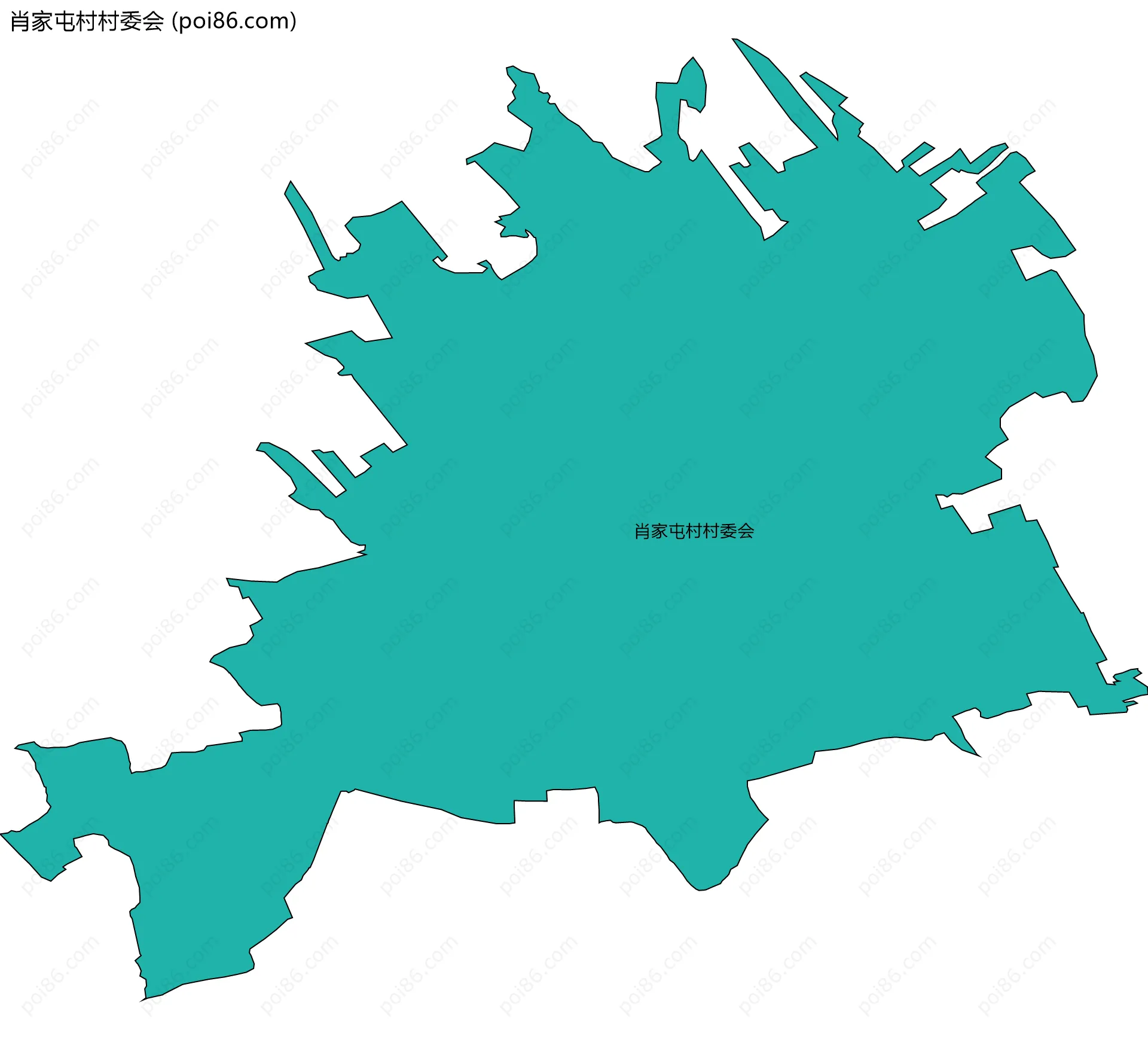 肖家屯村村委会边界地图