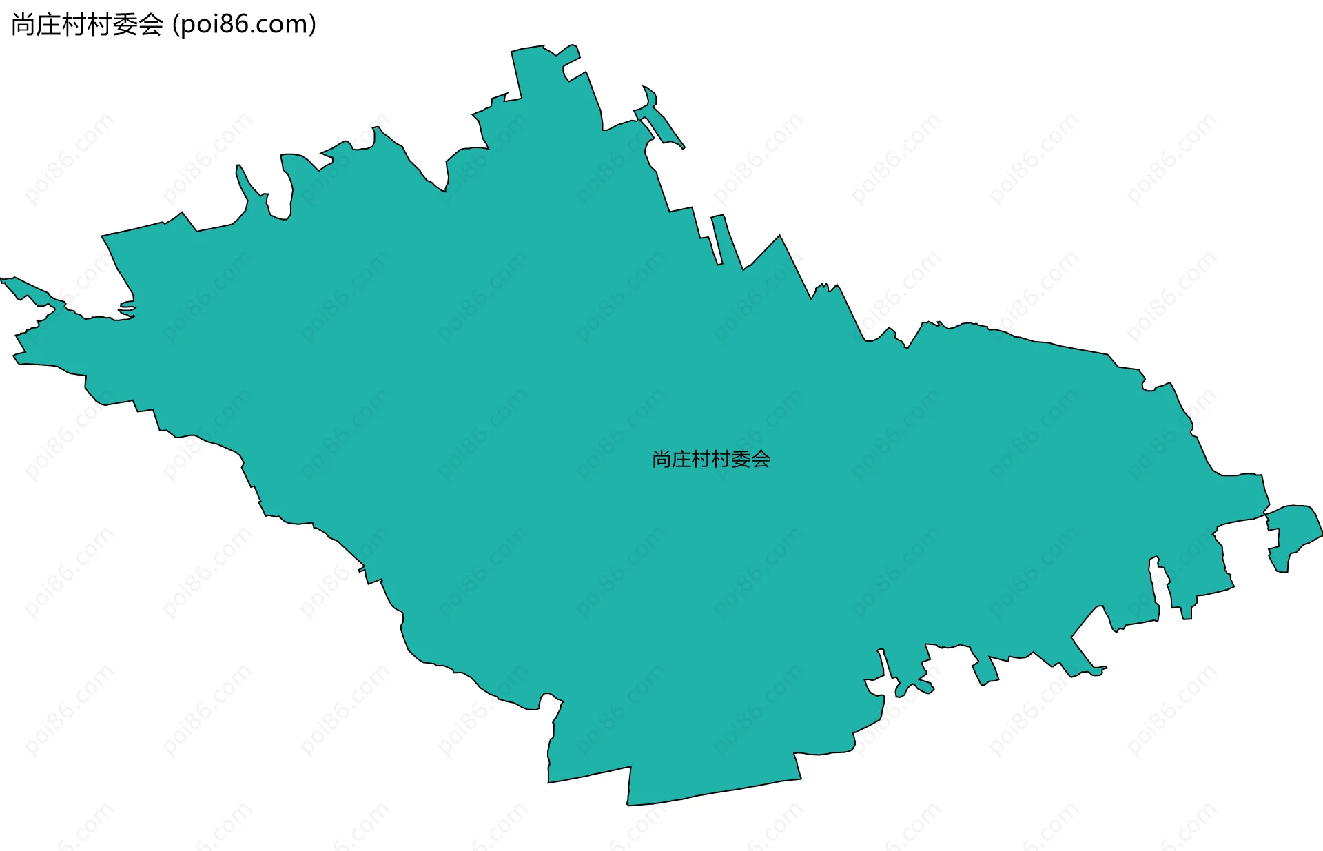 尚庄村村委会边界地图