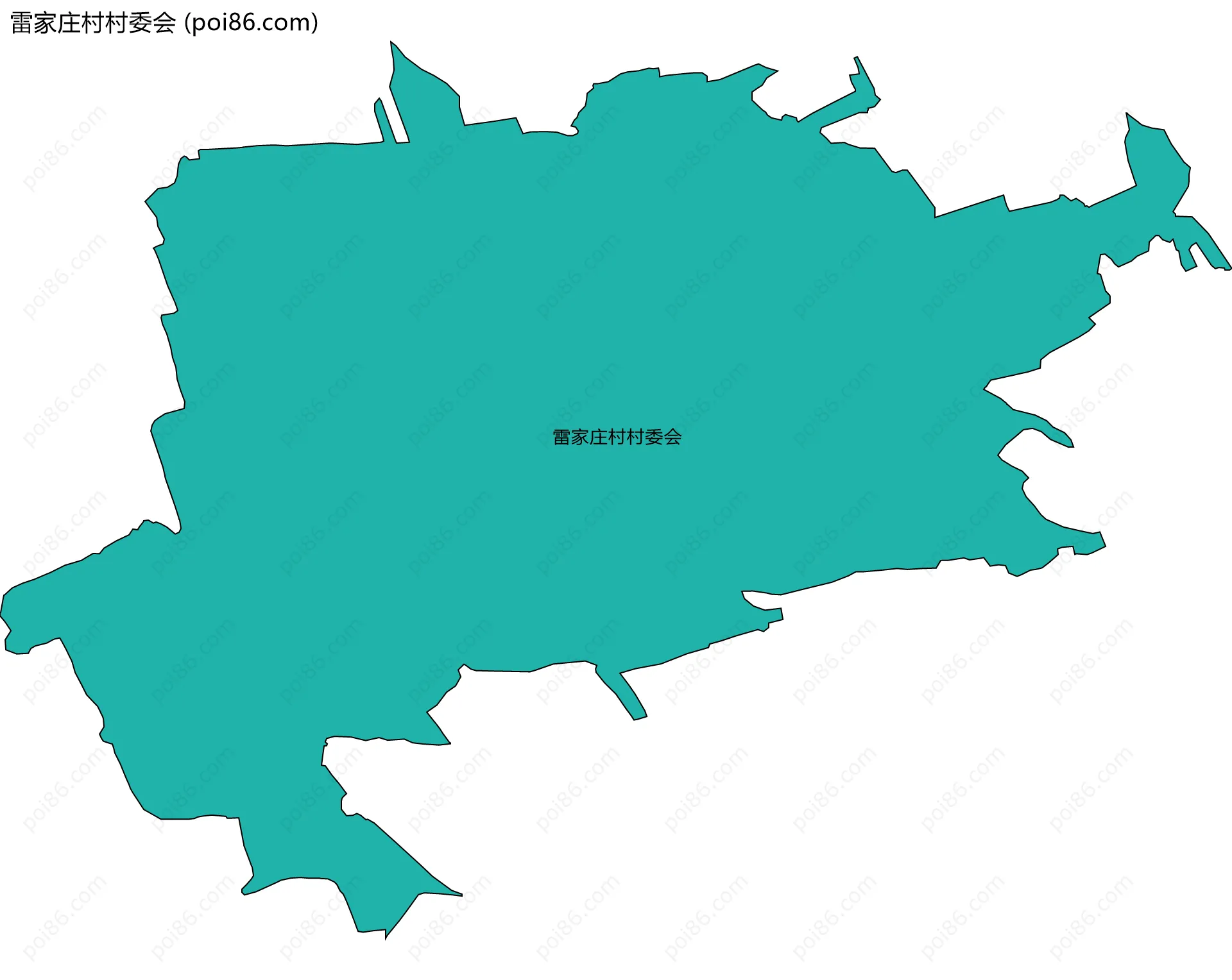 雷家庄村村委会边界地图