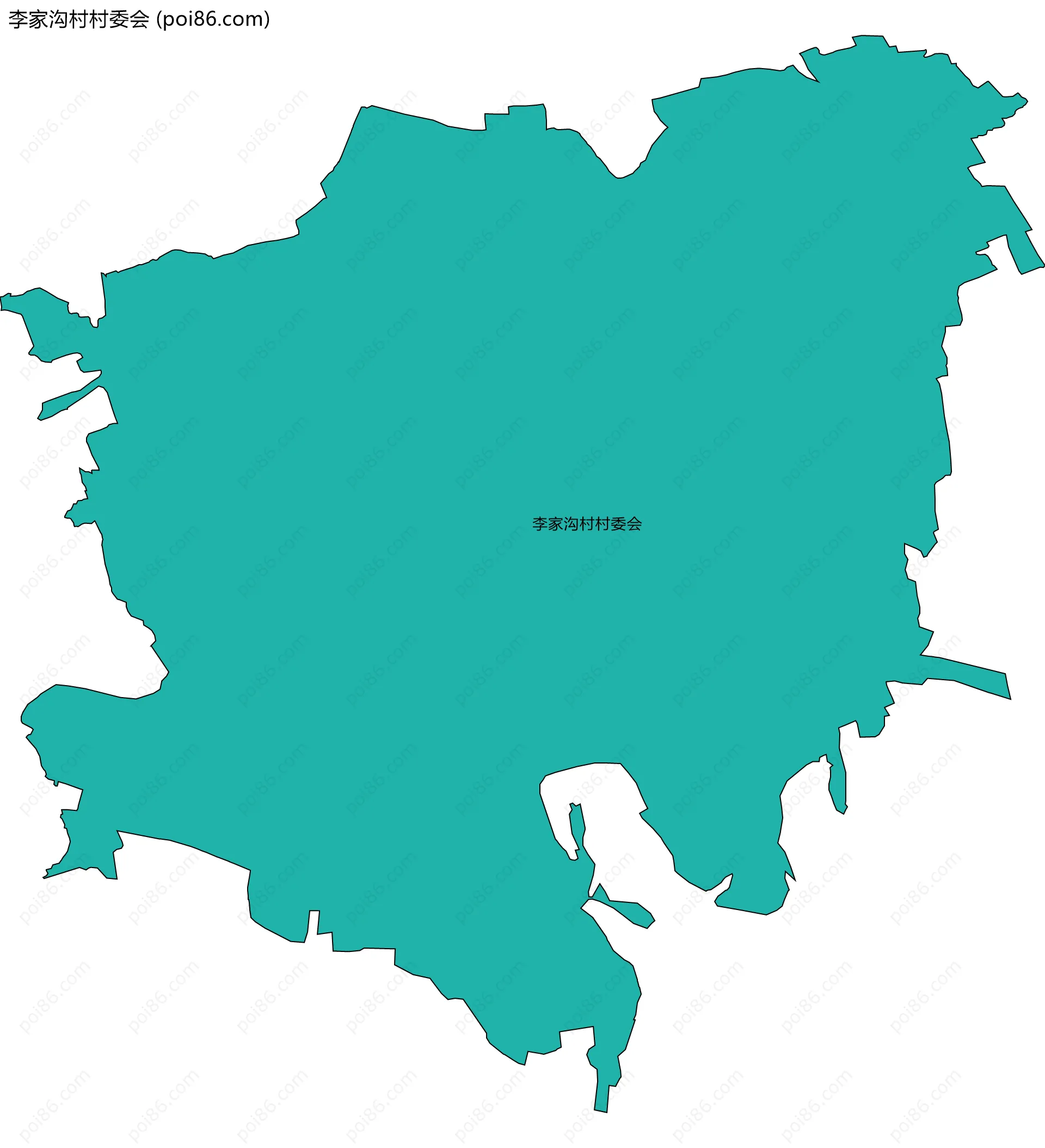 李家沟村村委会边界地图