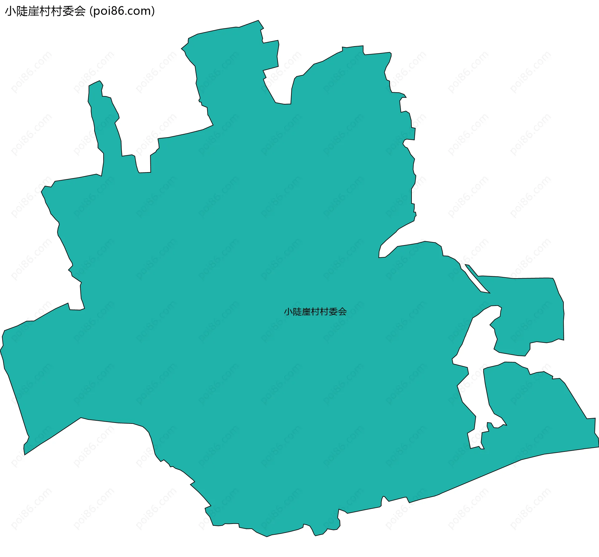 小陡崖村村委会边界地图