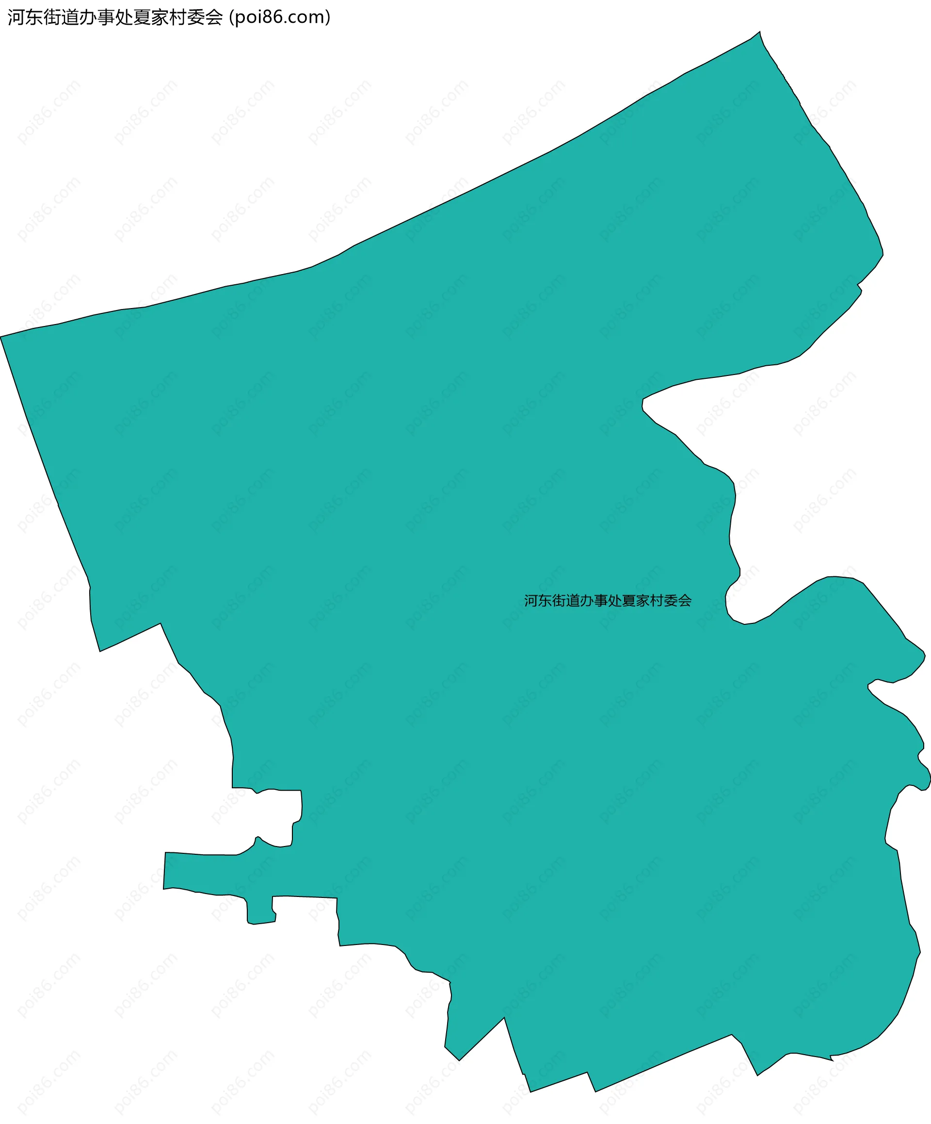 河东街道办事处夏家村委会边界地图