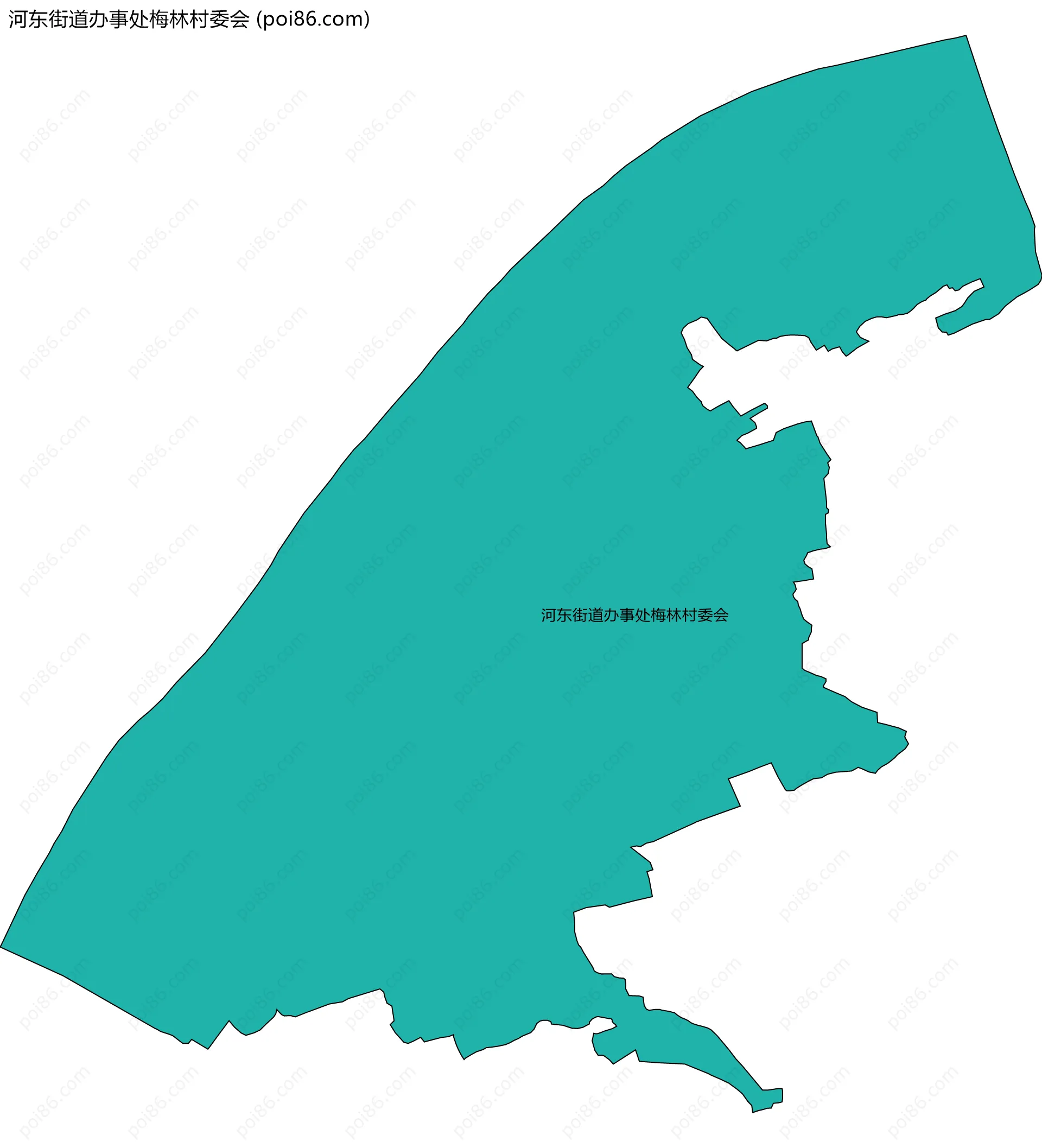 河东街道办事处梅林村委会边界地图