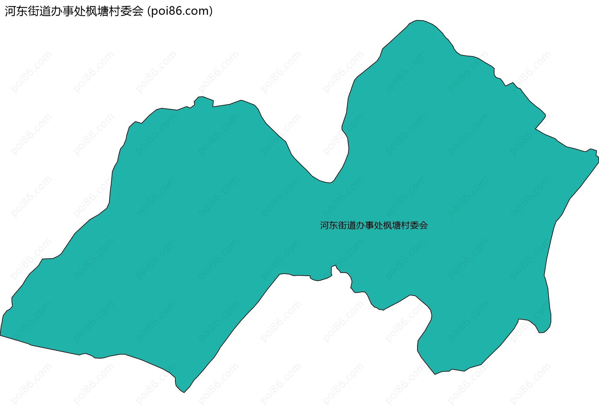 河东街道办事处枫塘村委会边界地图