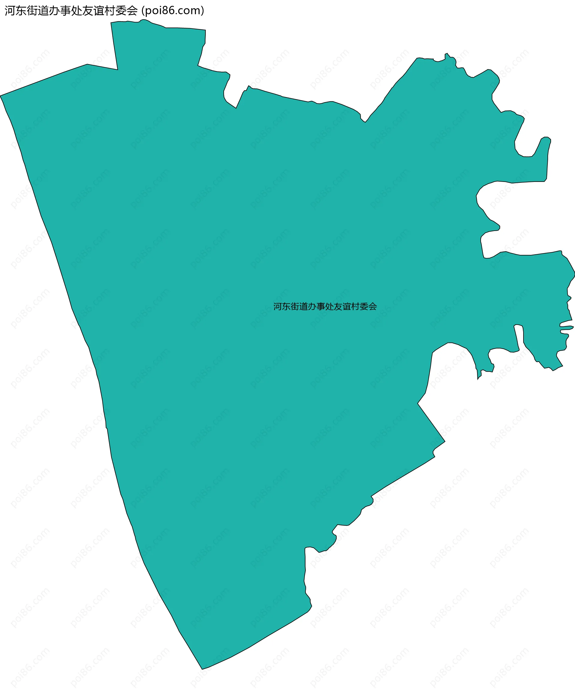 河东街道办事处友谊村委会边界地图
