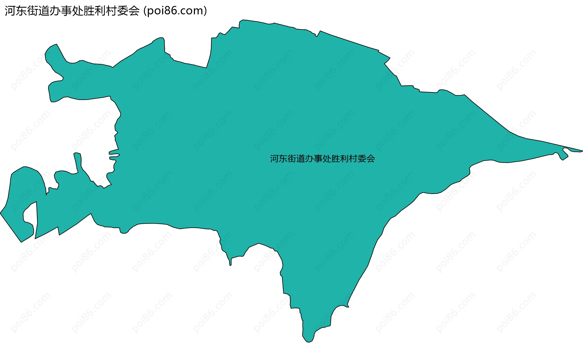 河东街道办事处胜利村委会边界地图