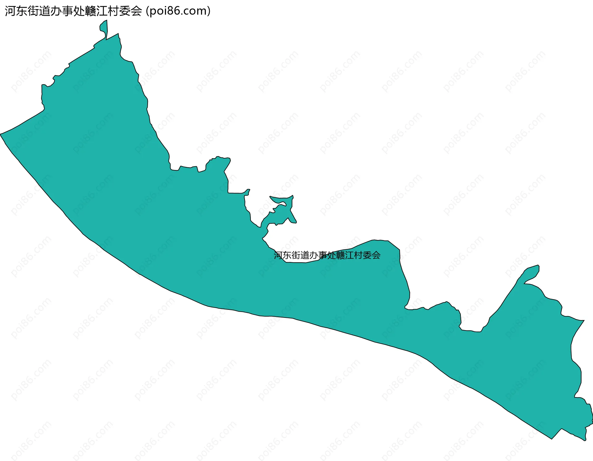 河东街道办事处赣江村委会边界地图