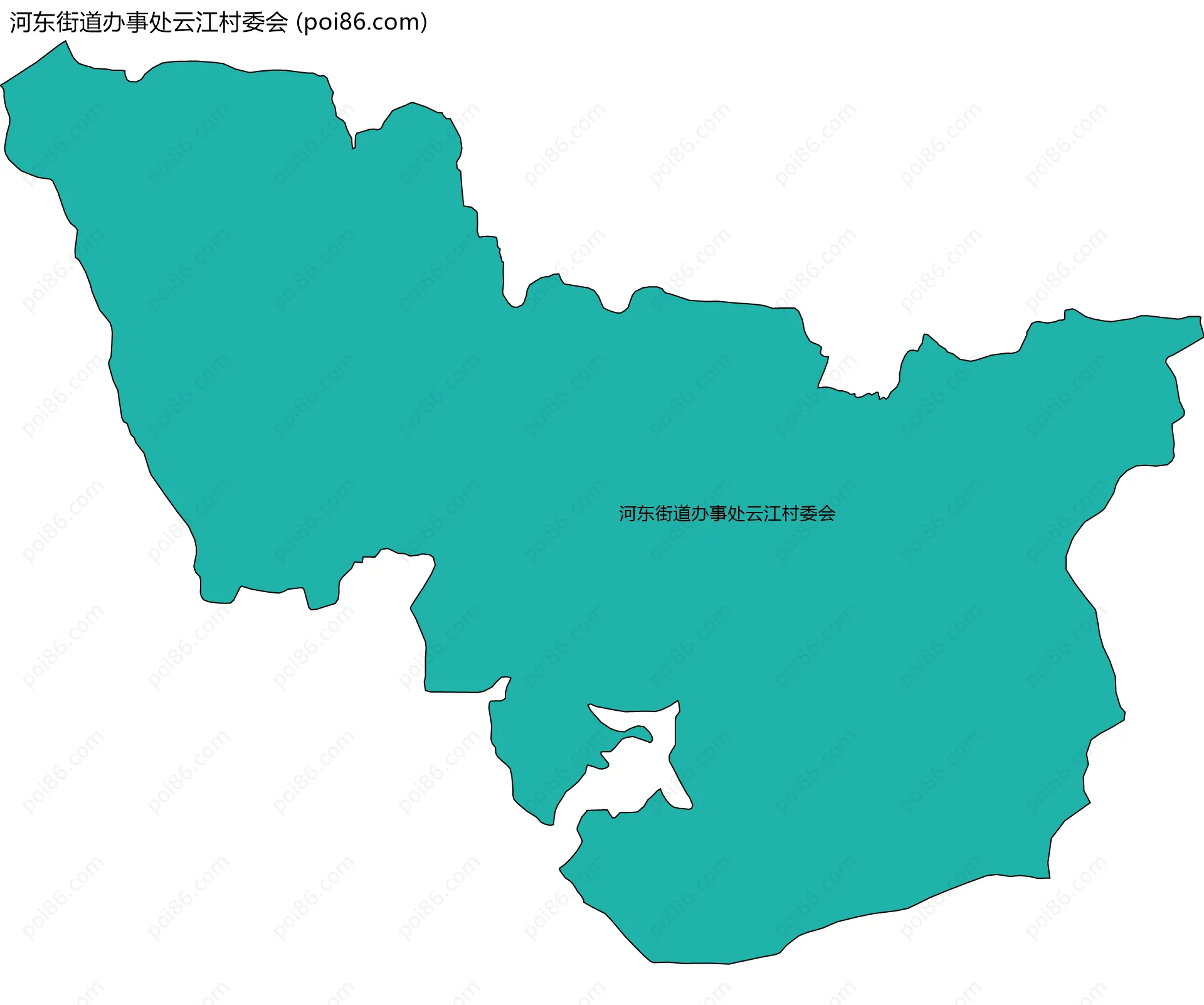 河东街道办事处云江村委会边界地图