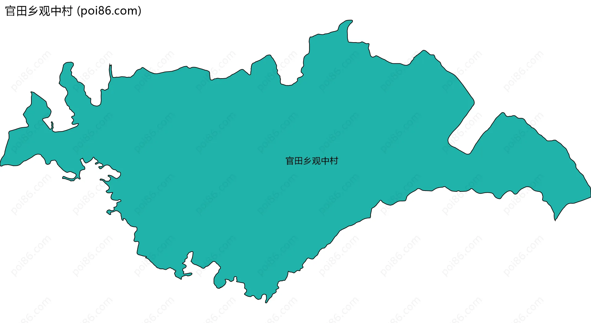 官田乡观中村边界地图
