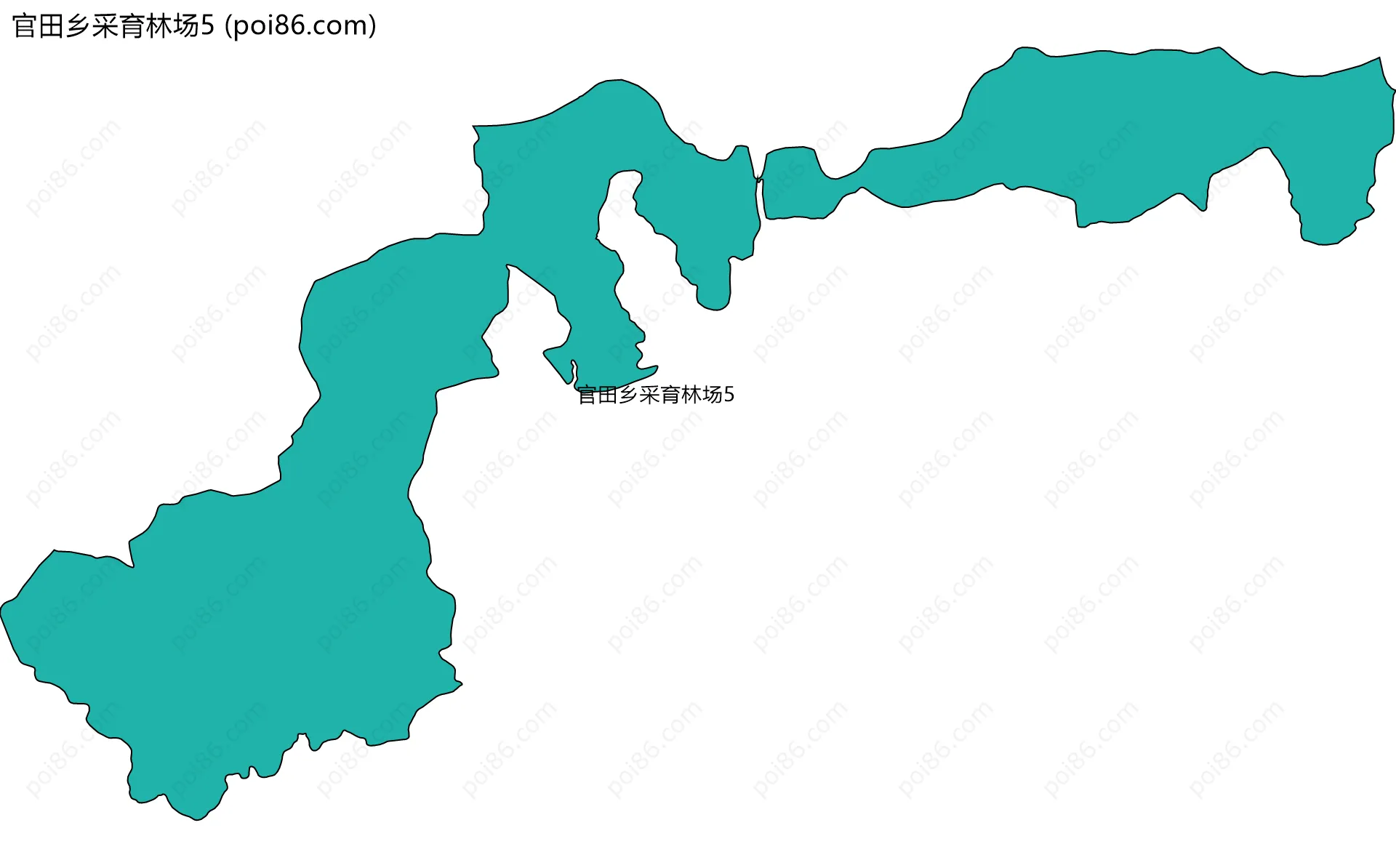 官田乡采育林场5边界地图