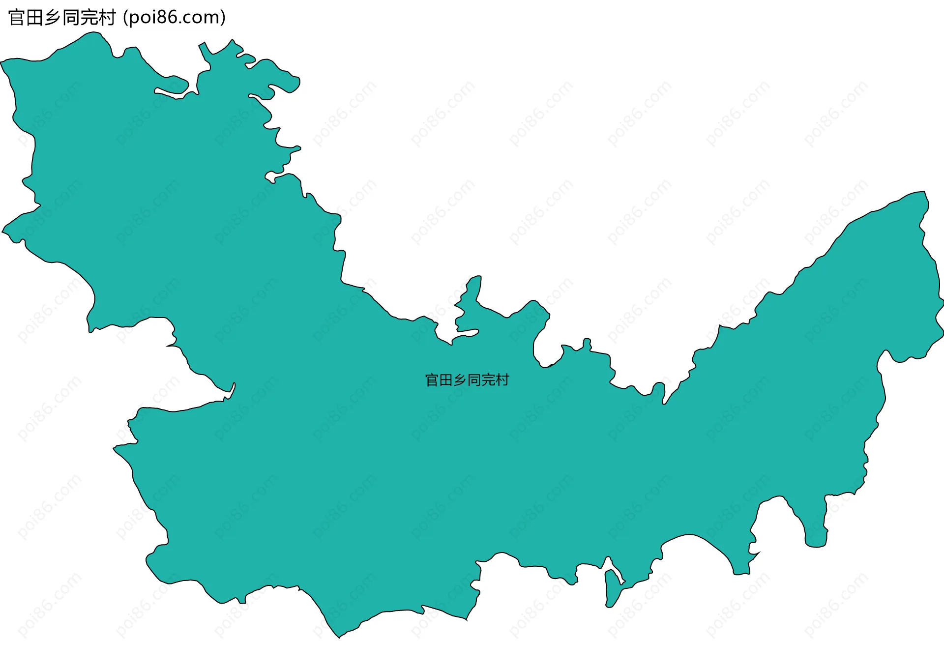 官田乡同完村边界地图