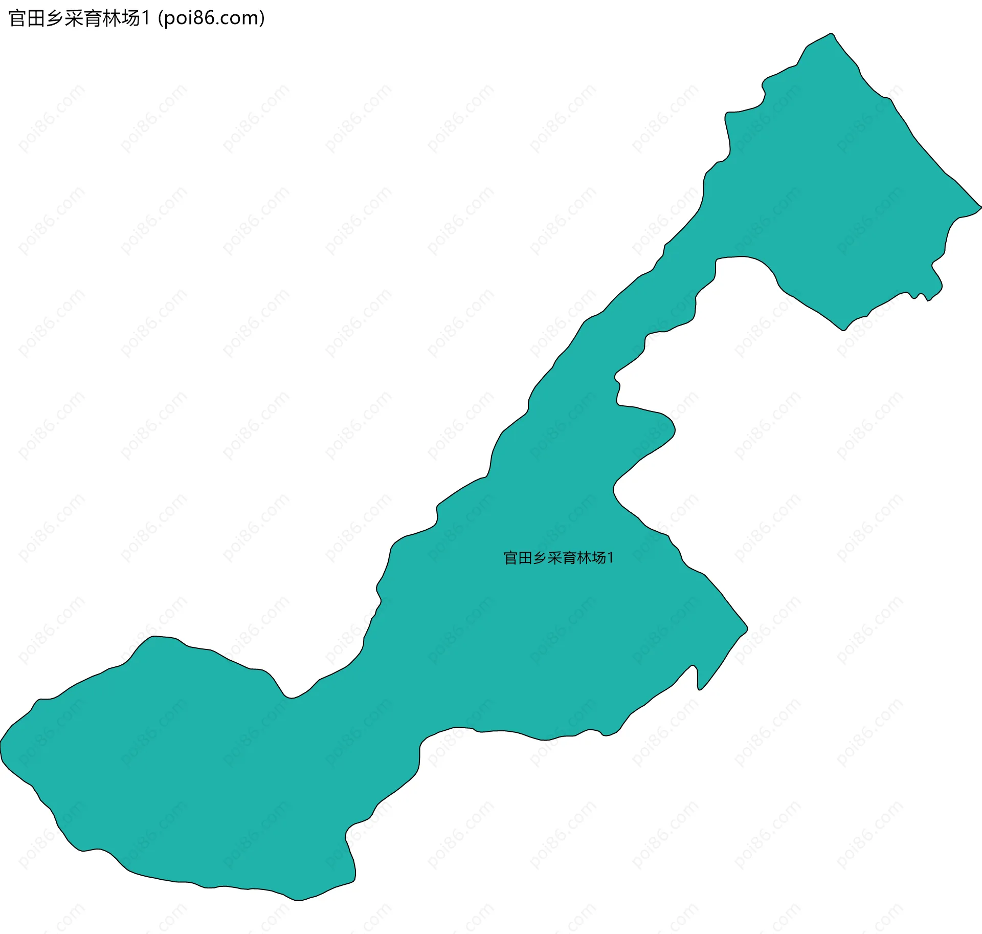 官田乡采育林场1边界地图