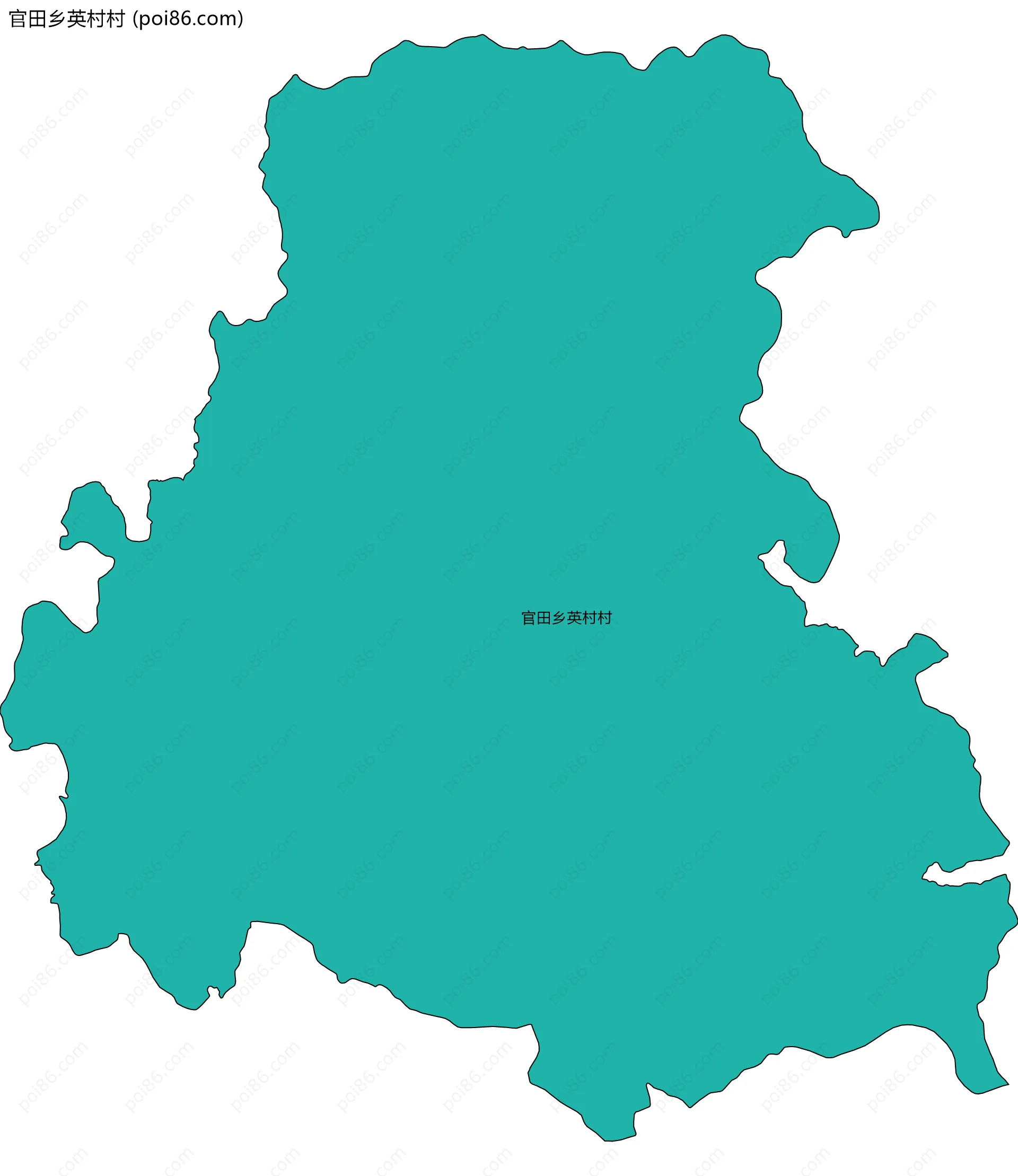 官田乡英村村边界地图