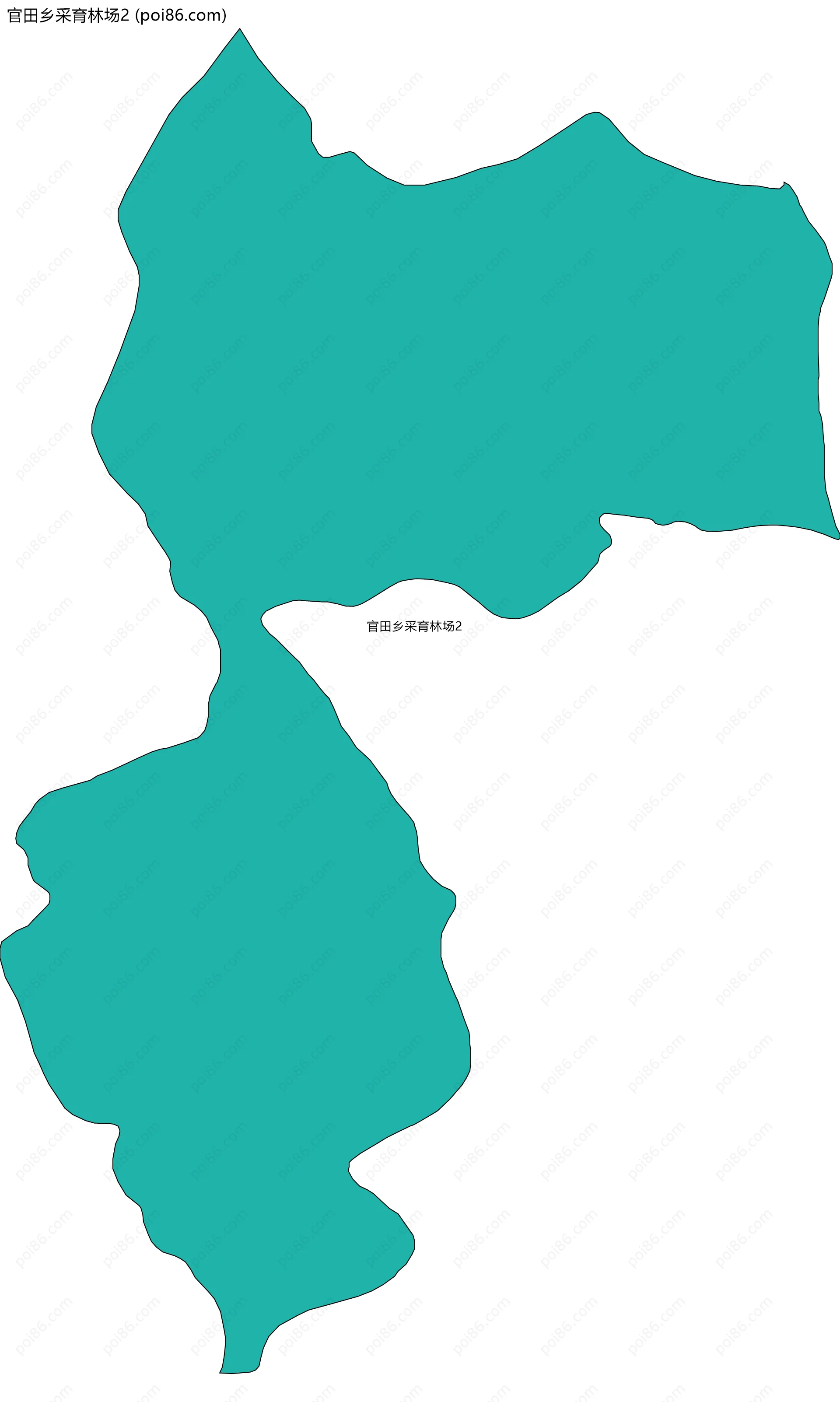 官田乡采育林场2边界地图