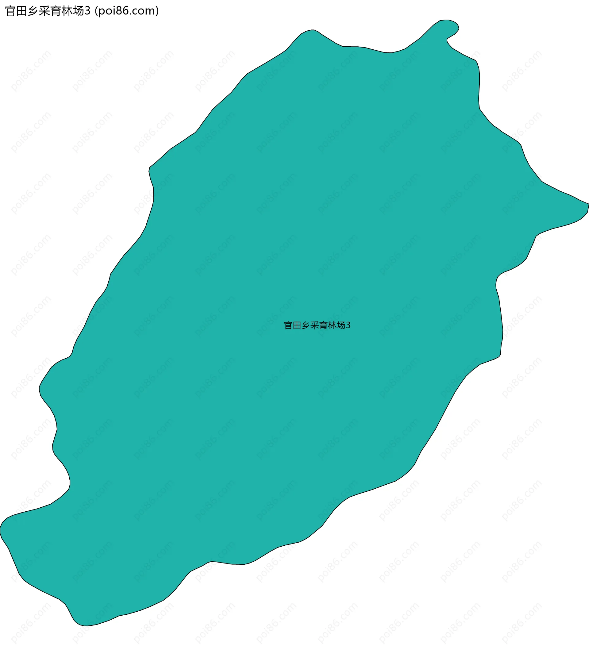 官田乡采育林场3边界地图