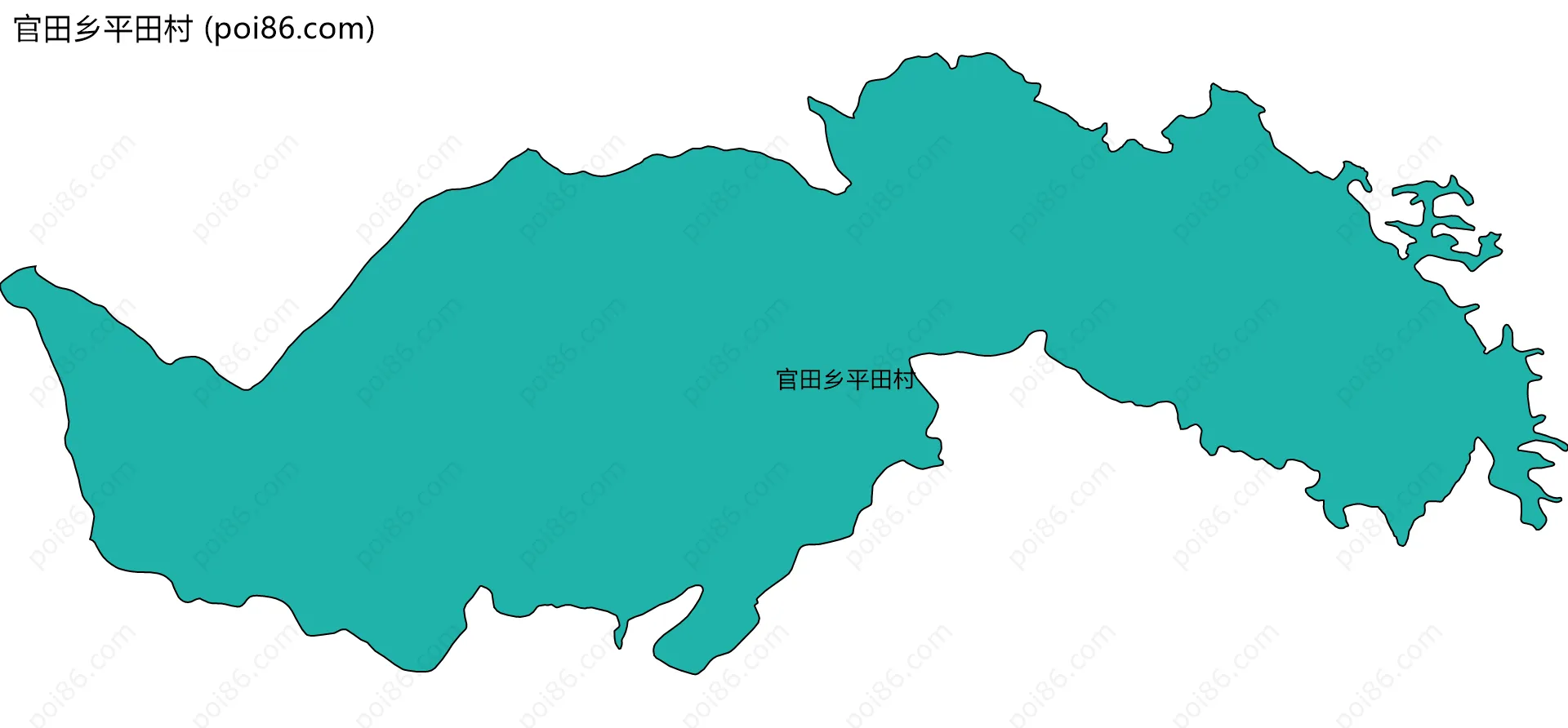 官田乡平田村边界地图