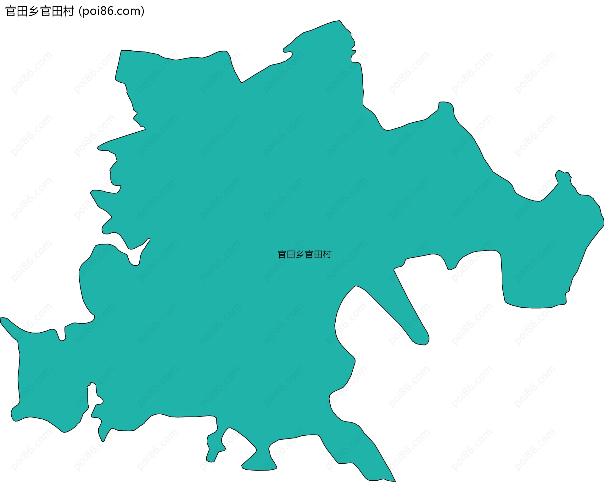 官田乡官田村边界地图