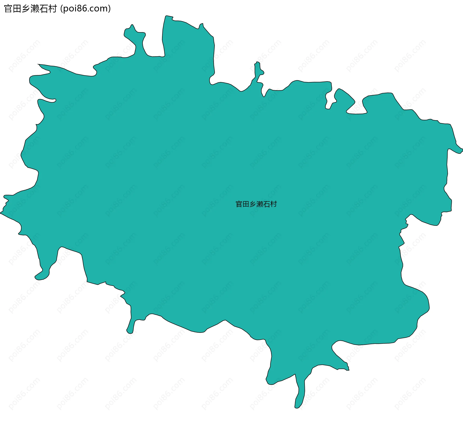 官田乡濑石村边界地图