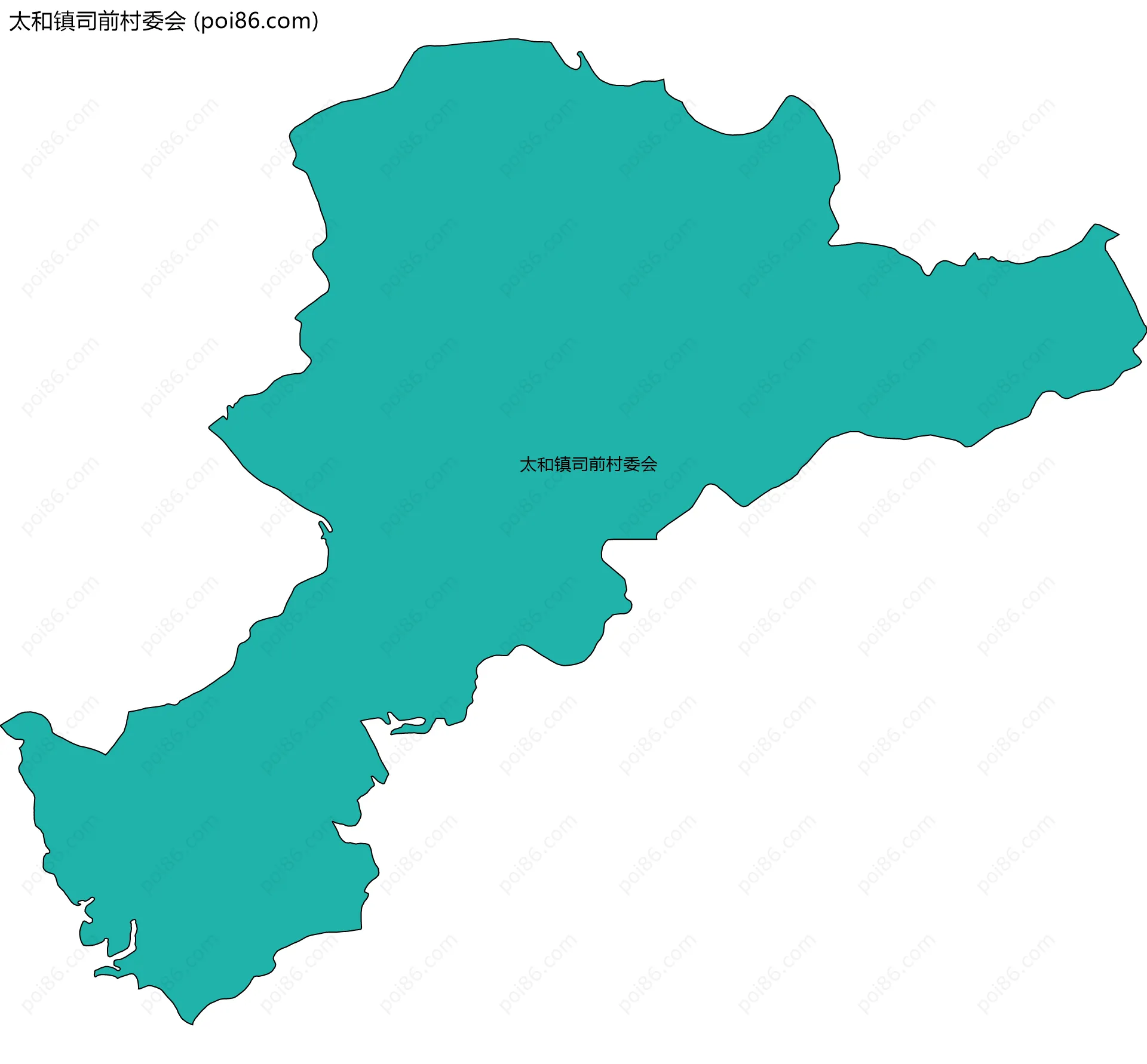 太和镇司前村委会边界地图