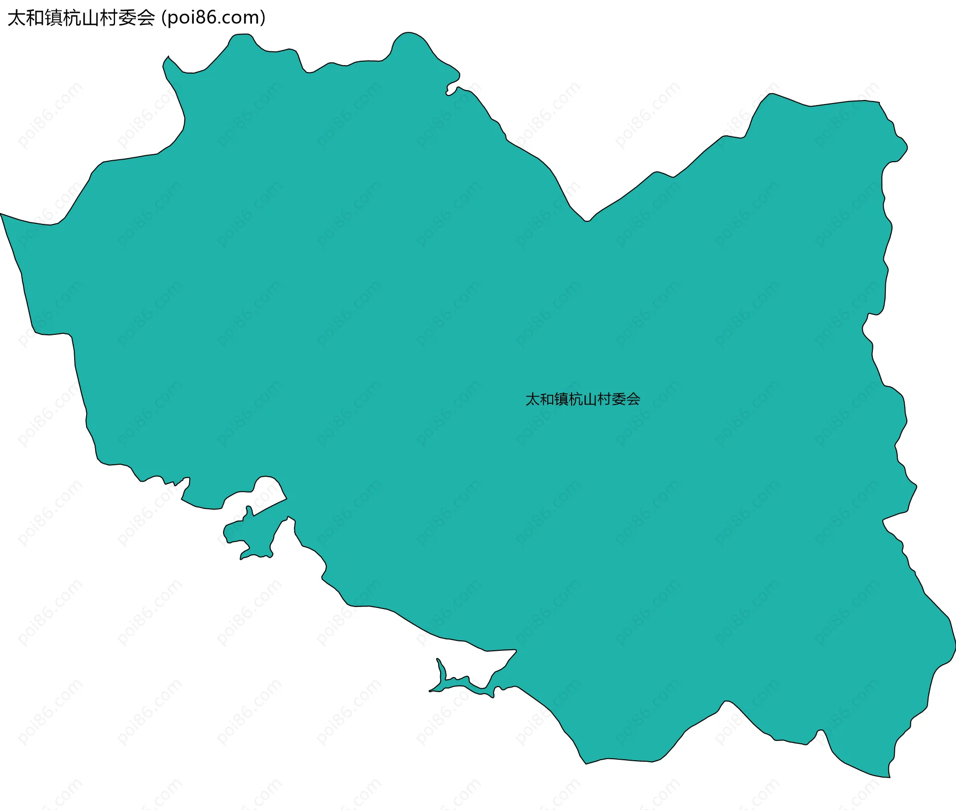 太和镇杭山村委会边界地图