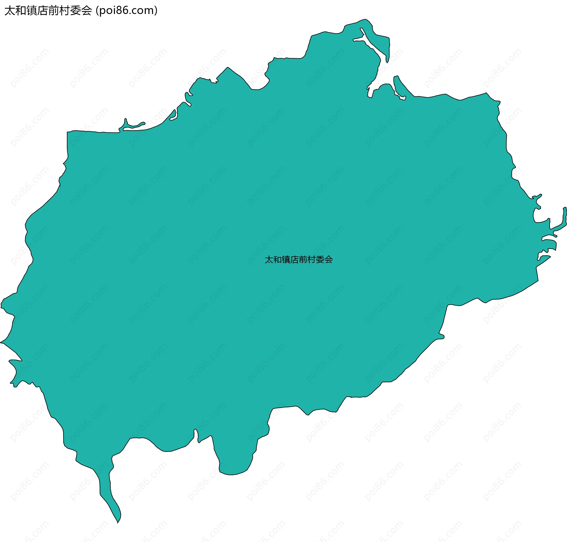 太和镇店前村委会边界地图