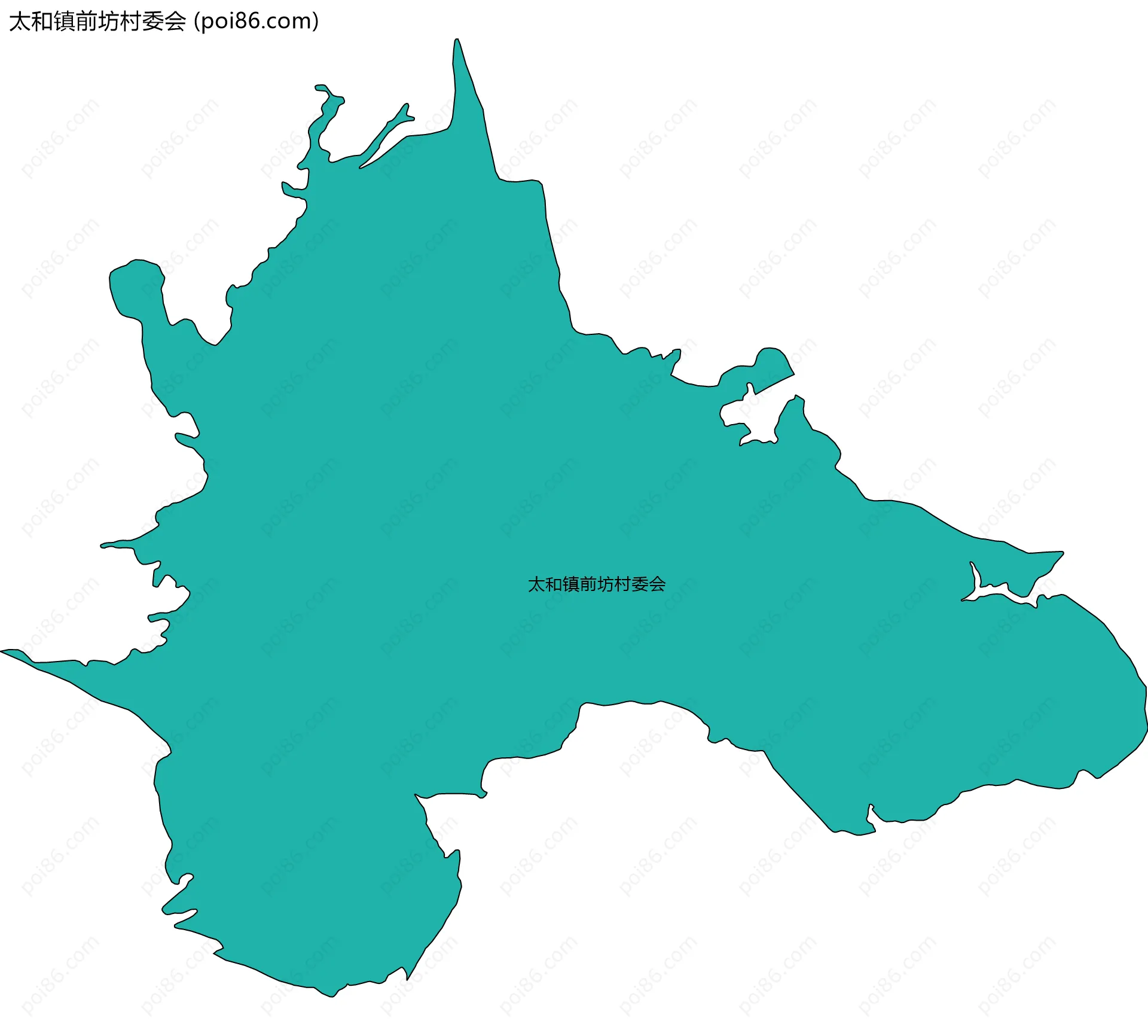 太和镇前坊村委会边界地图