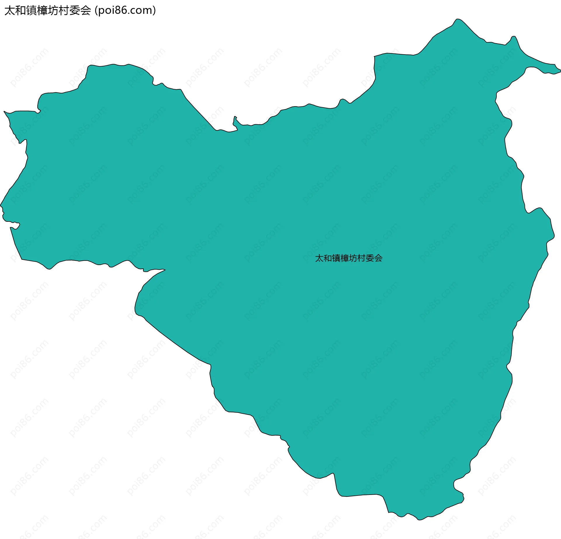 太和镇樟坊村委会边界地图