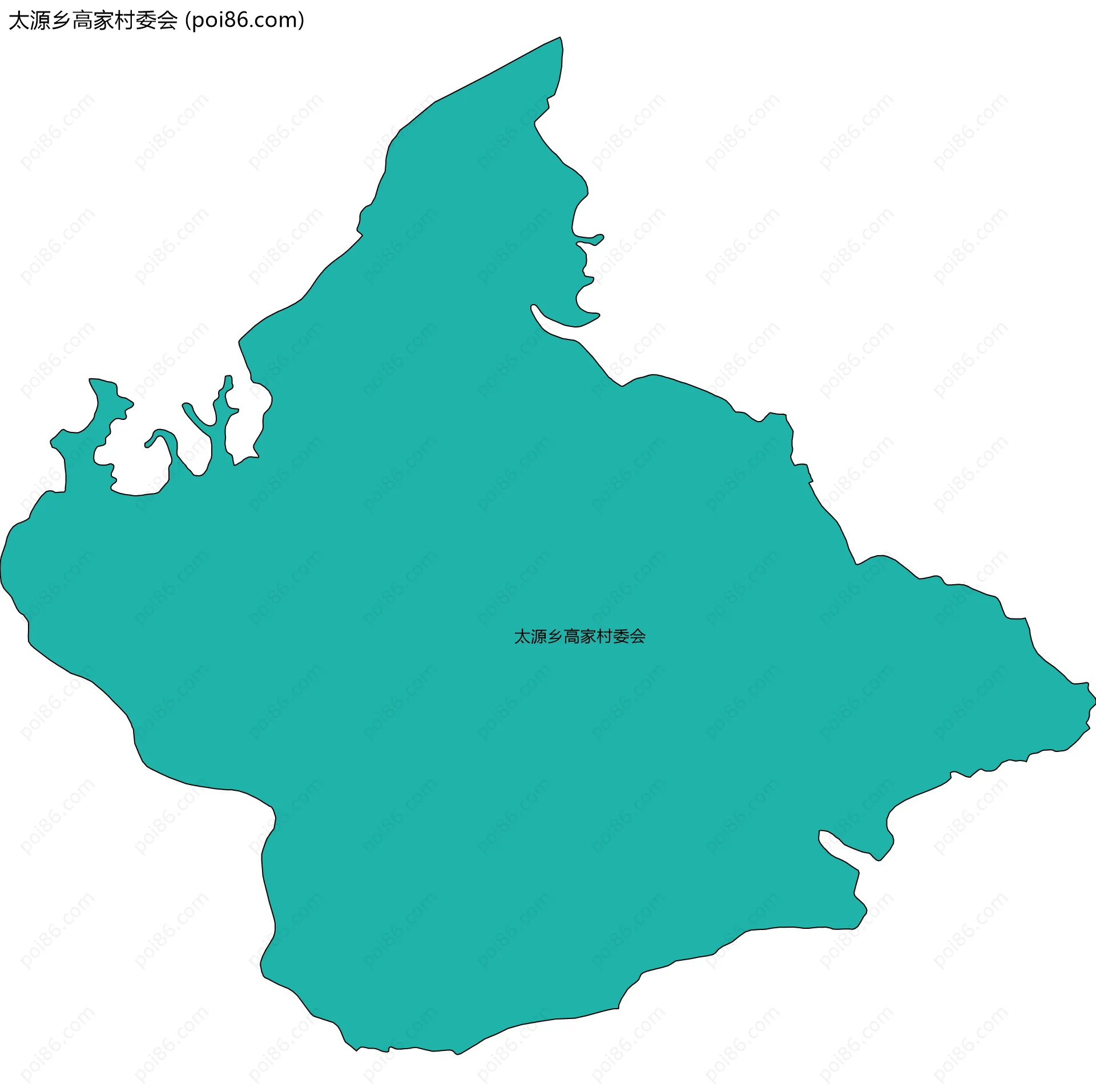 太源乡高家村委会边界地图